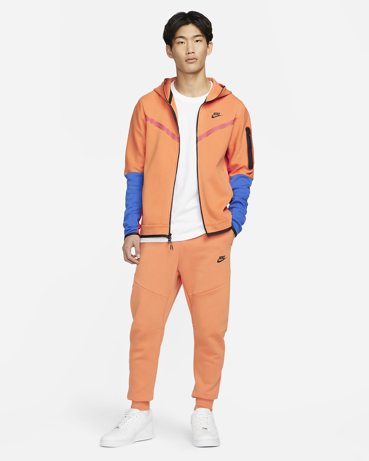 men's nike sportswear striped fleece jogger pants