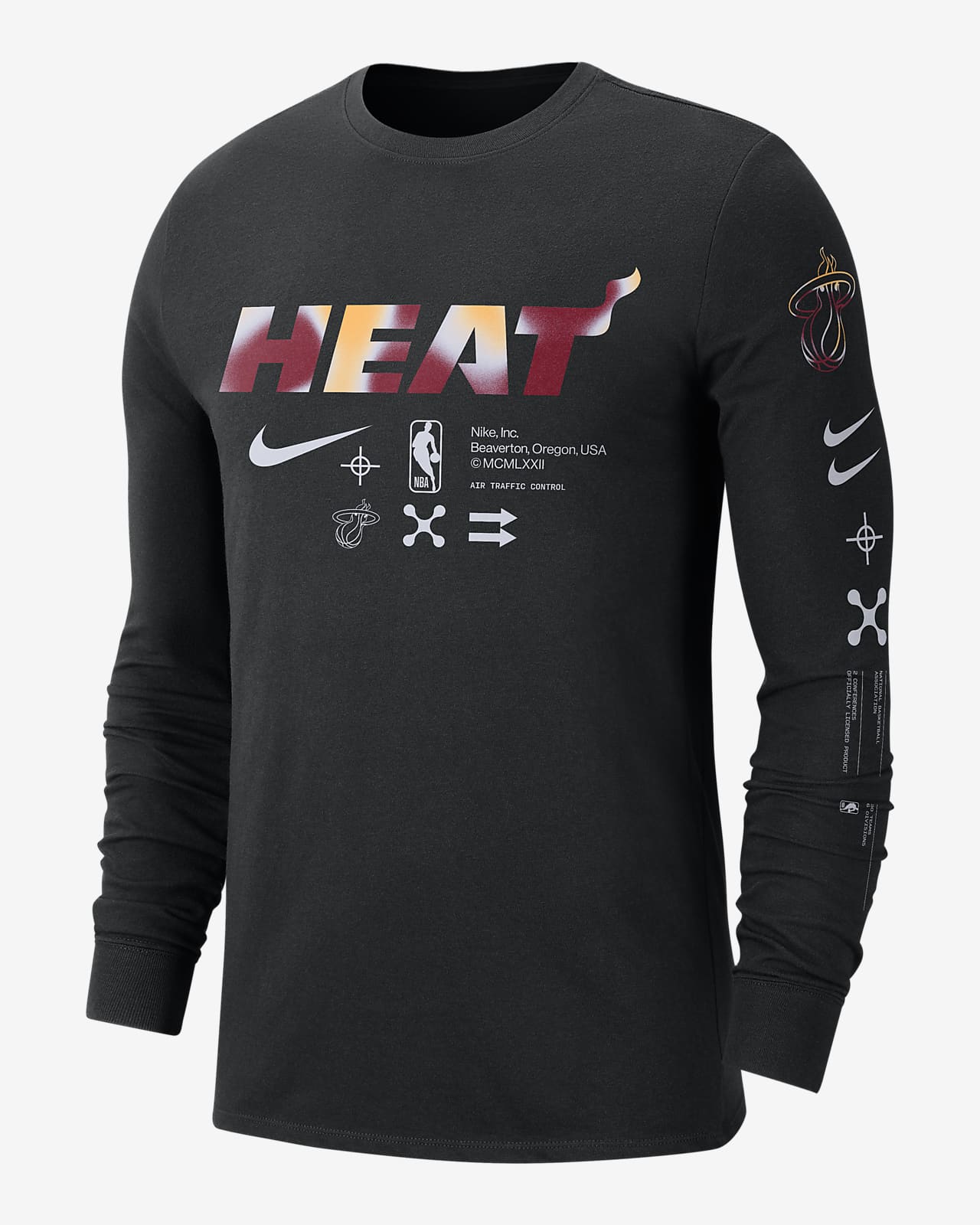 Alrededores esférico Todo tipo de Miami Heat Camiseta de manga larga Nike de la NBA - Hombre. Nike ES