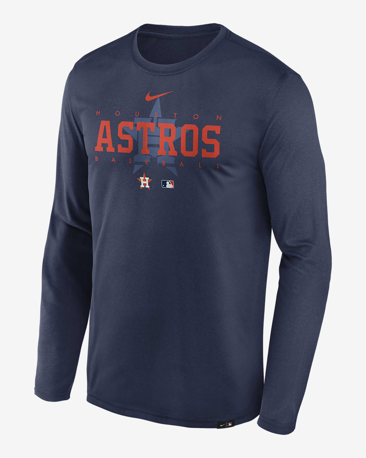 Nike Dri-FIT Team Legend (MLB Houston Astros) Men's Long-Sleeve T-Shirt