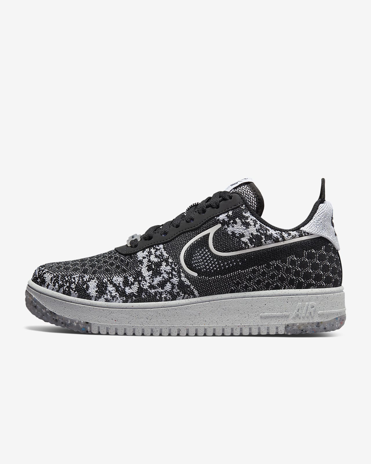 Nike Air Force 1 Crater Flyknit Shoes - Size 9.5 - Black / White