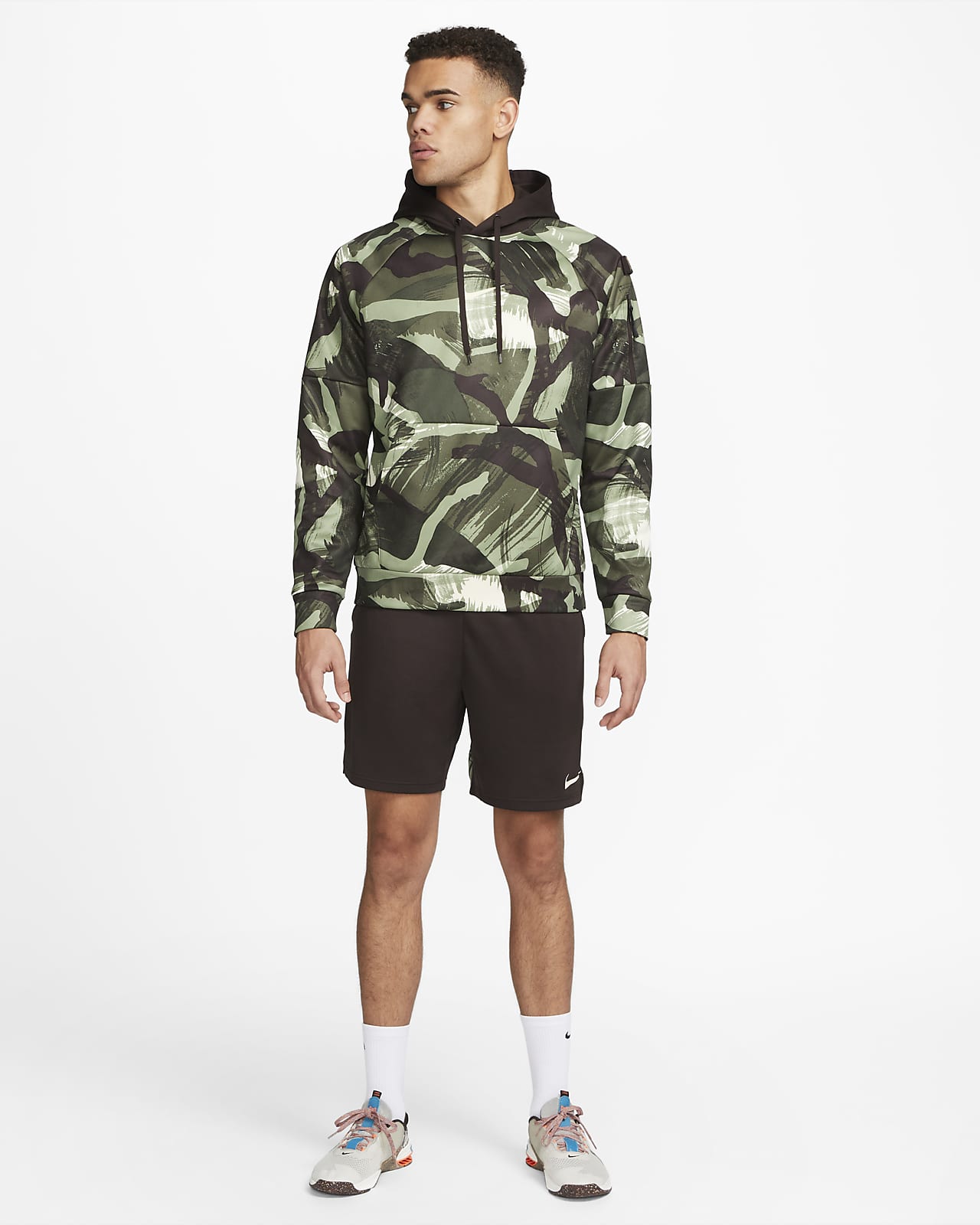 Therma-FIT Allover Camo Fitness Hoodie.