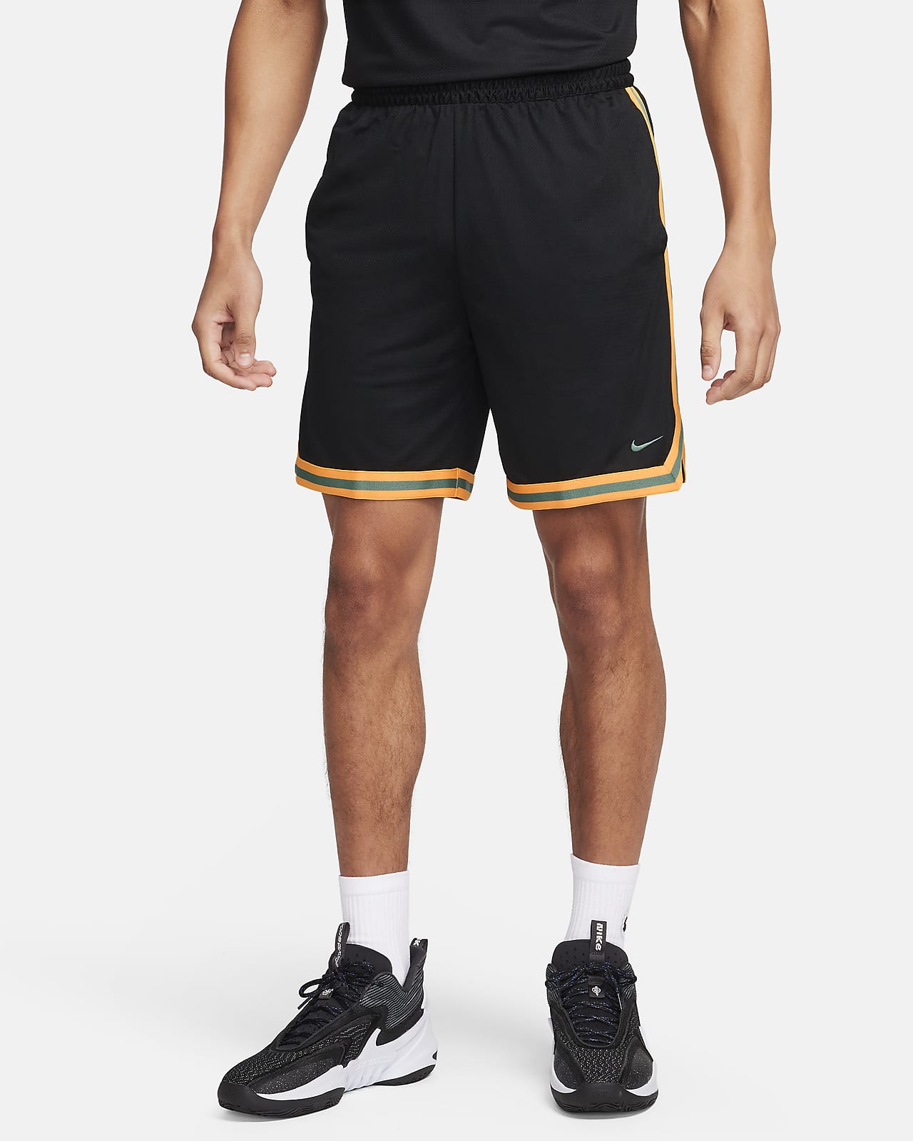 Black and gold outlet basketball shorts