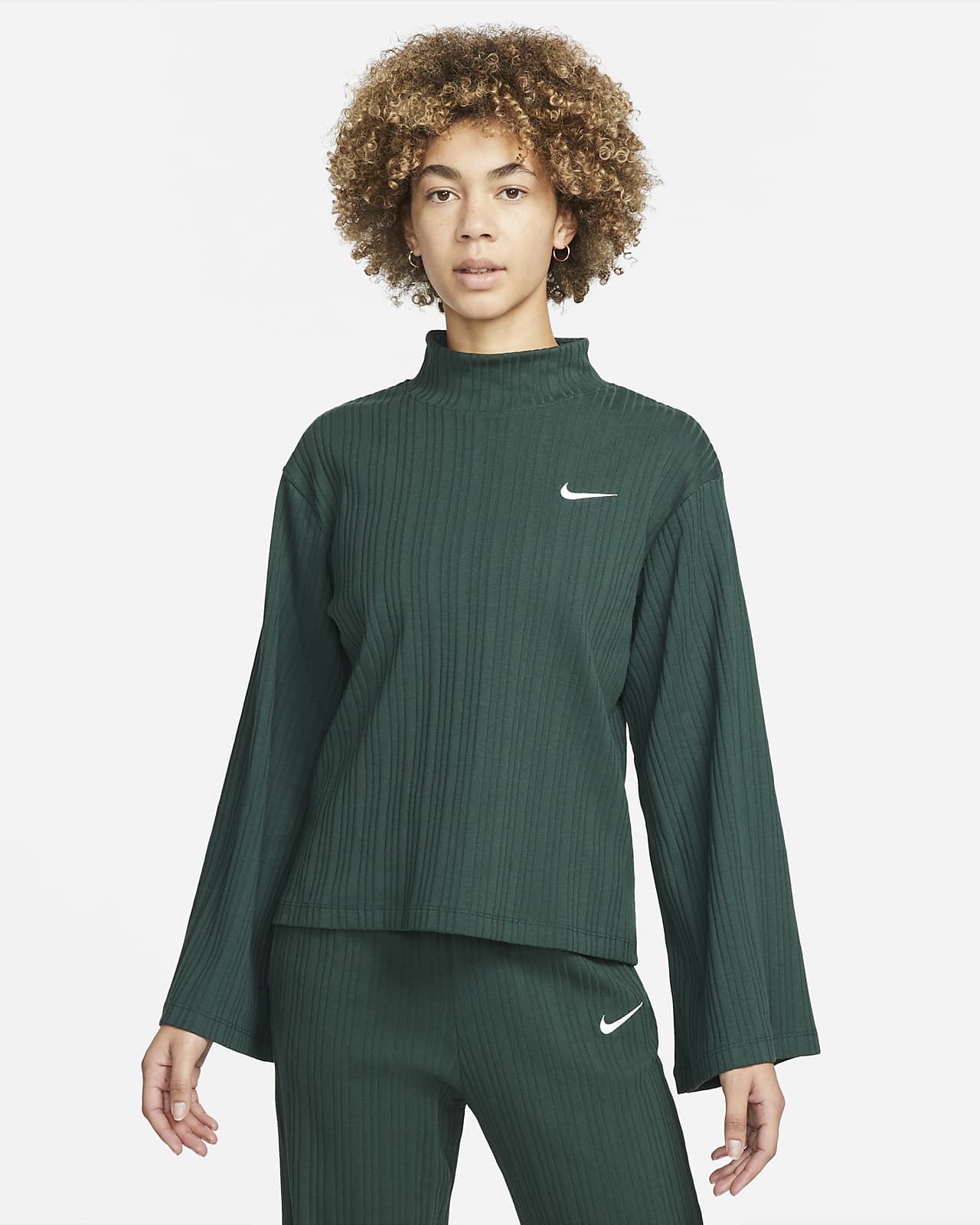 Nike Sportswear Women's Ribbed Jersey Long-Sleeve Top. Nike NZ