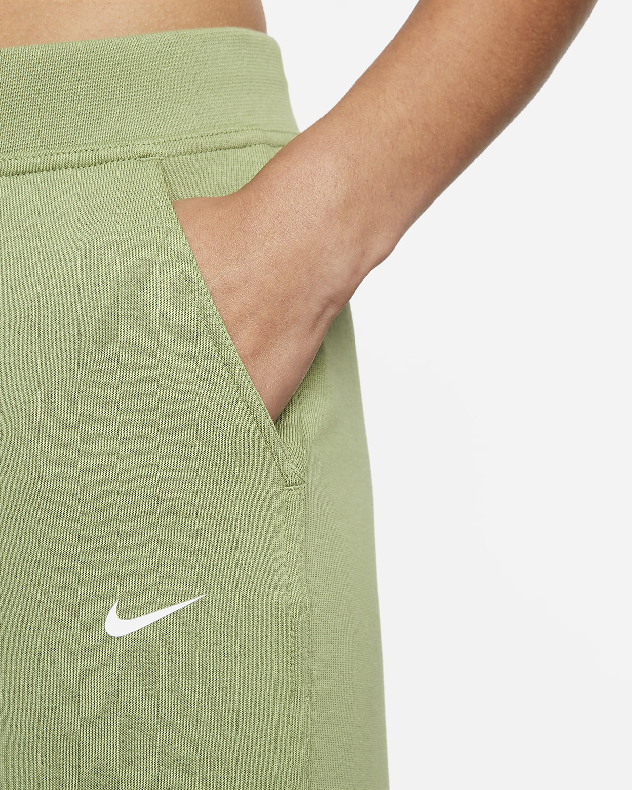 Nike Dri Fit Track Pants Womens Medium Navy Blue Elastic Waist Pull On Zip  ankle