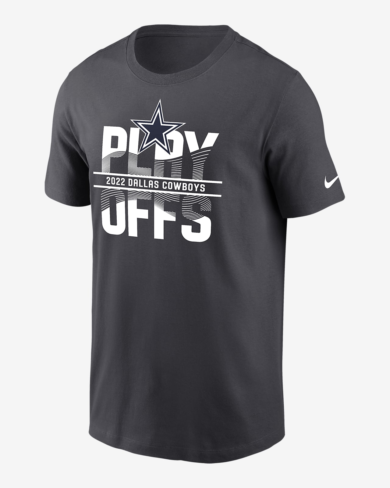 Nike Anthracite Dallas Cowboys 2022 NFL Playoffs Iconic T-Shirt