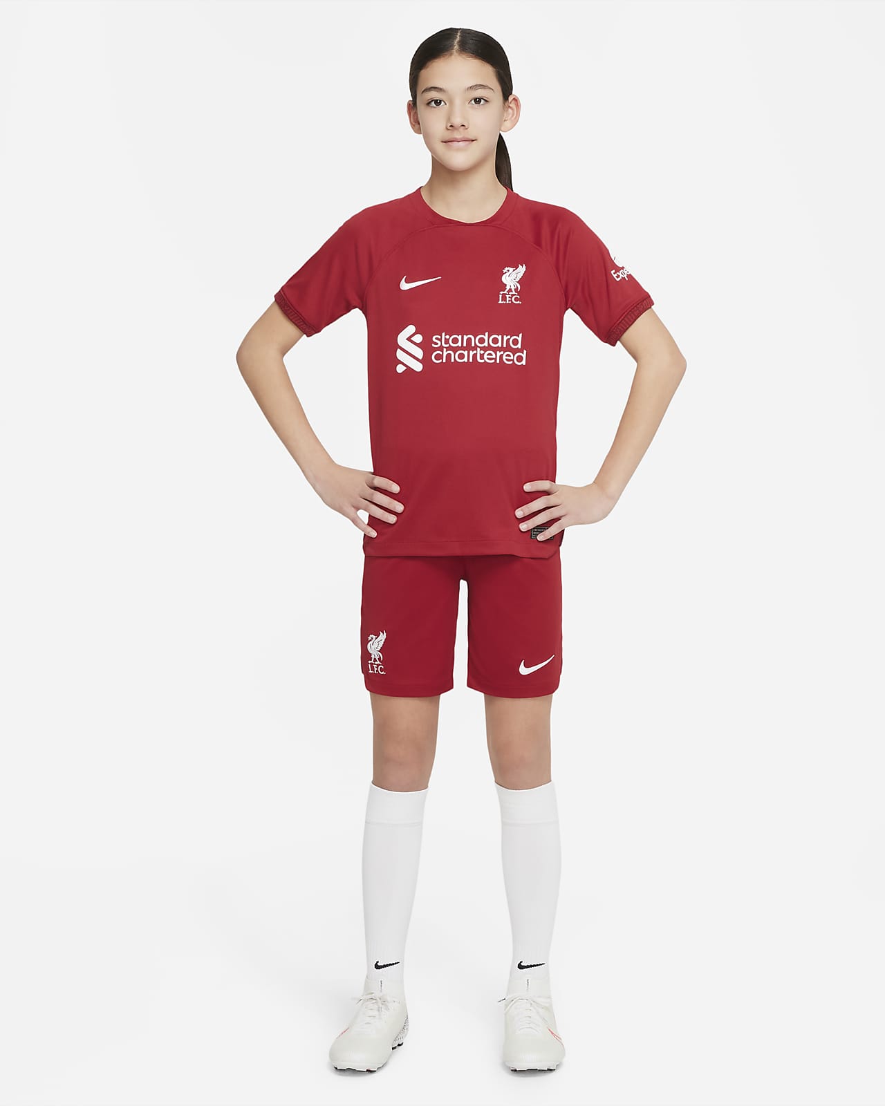 Liverpool FC 2022/23 Stadium Home Nike Dri-FIT Fußball-Shorts für jüngere  Kinder. Nike DE