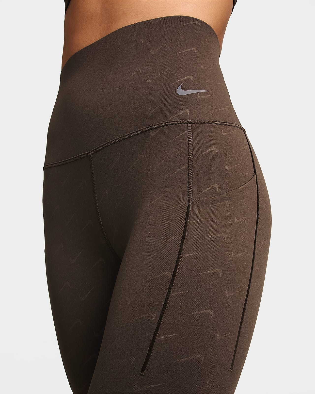 Nike Air Women's Leggings Logo Printed Nike Air Stretchy Knit Zipped Front  | eBay