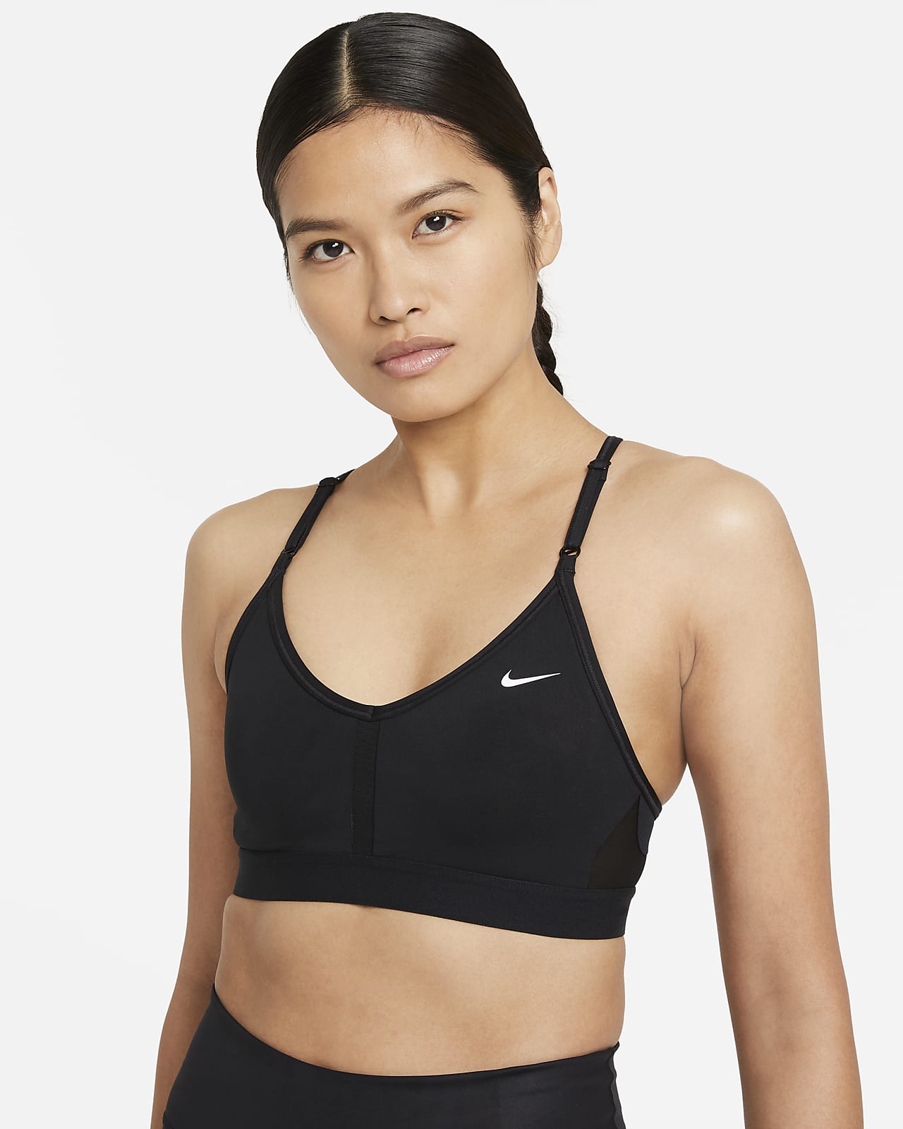 Nike Indy 女款輕度支撐型襯墊 V 領運動內衣