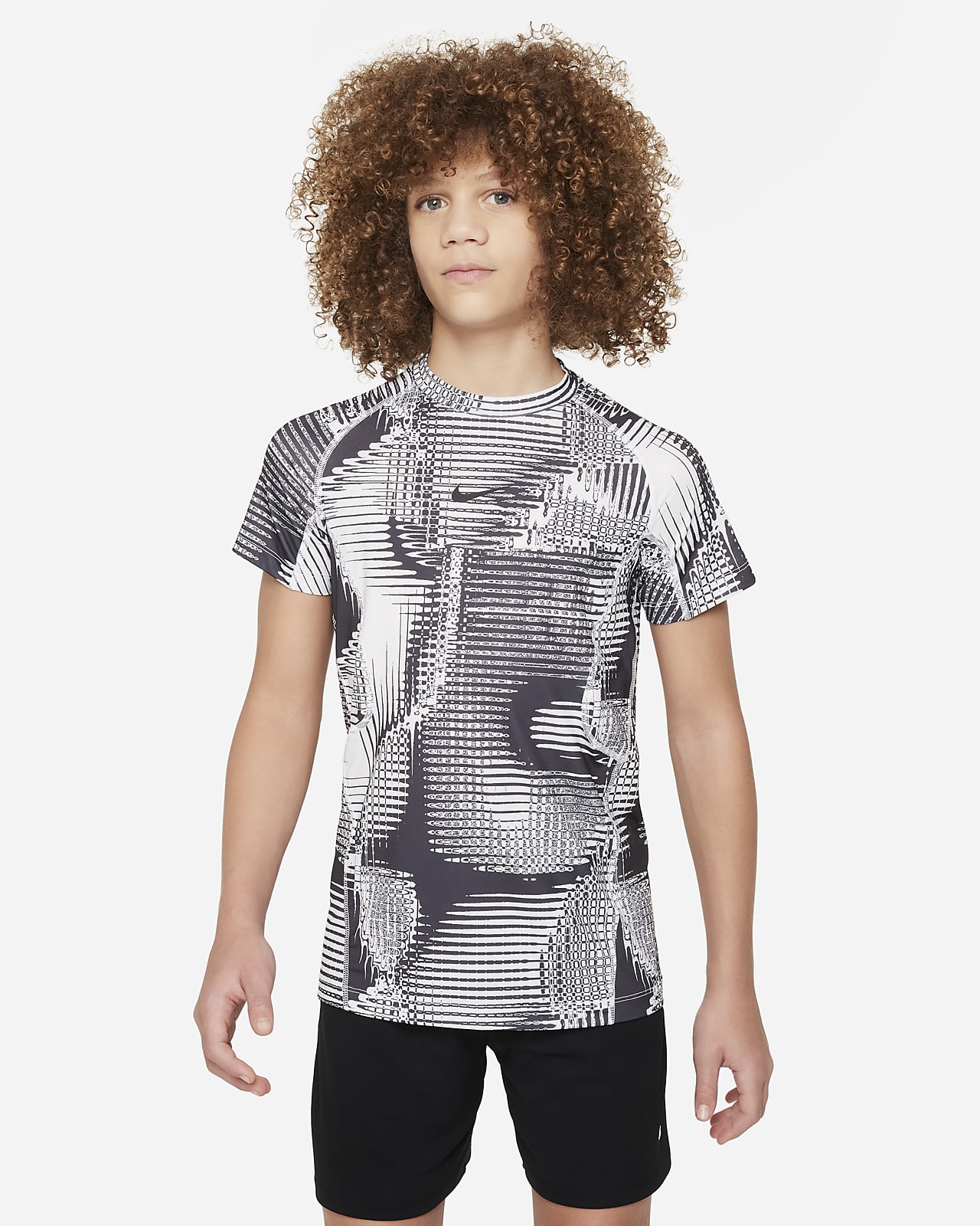 Camisola de manga curta Dri-FIT Nike Pro Júnior (Rapaz)