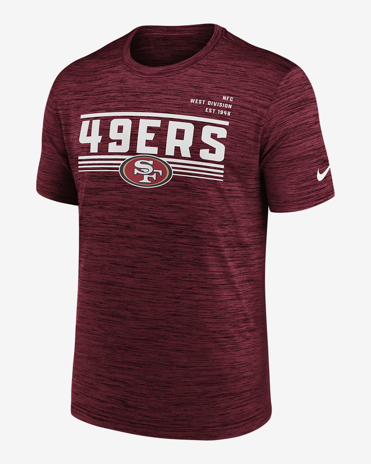 Nike Men's San Francisco 49ers Sideline Velocity Grey T-Shirt