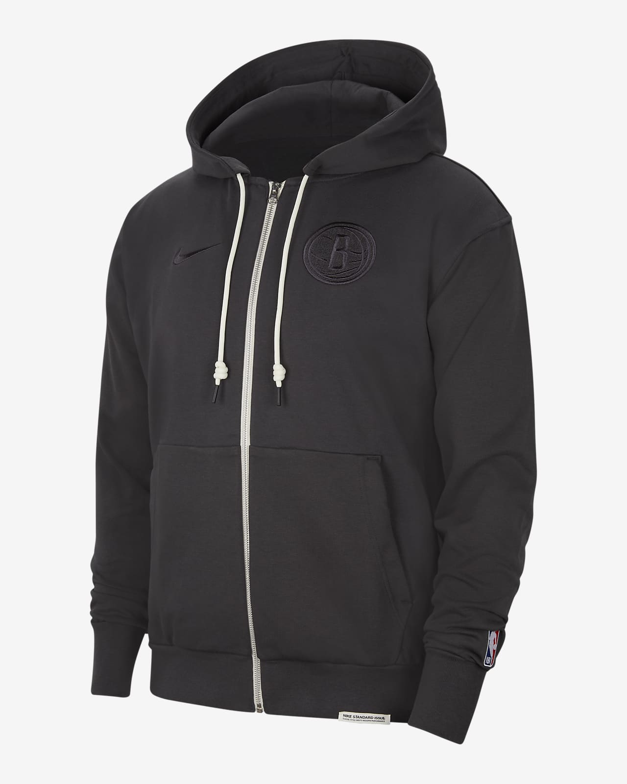 Felpa con cappuccio e zip a tutta lunghezza Brooklyn Nets Standard Issue  Nike Dri-FIT NBA - Uomo. Nike IT
