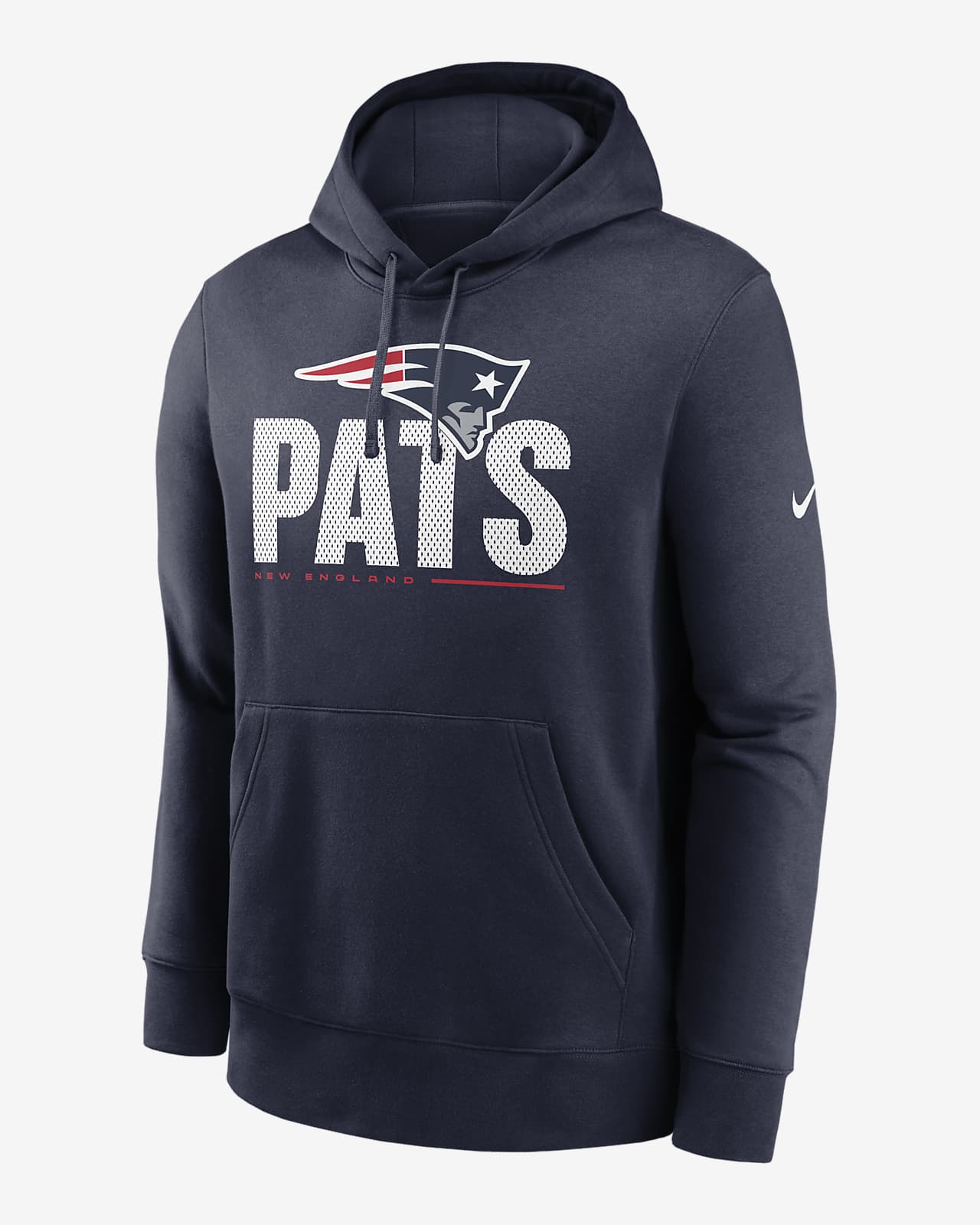 Nike New England Patriots Medium Sideline Team Performance Pullover Hoodie  Gray