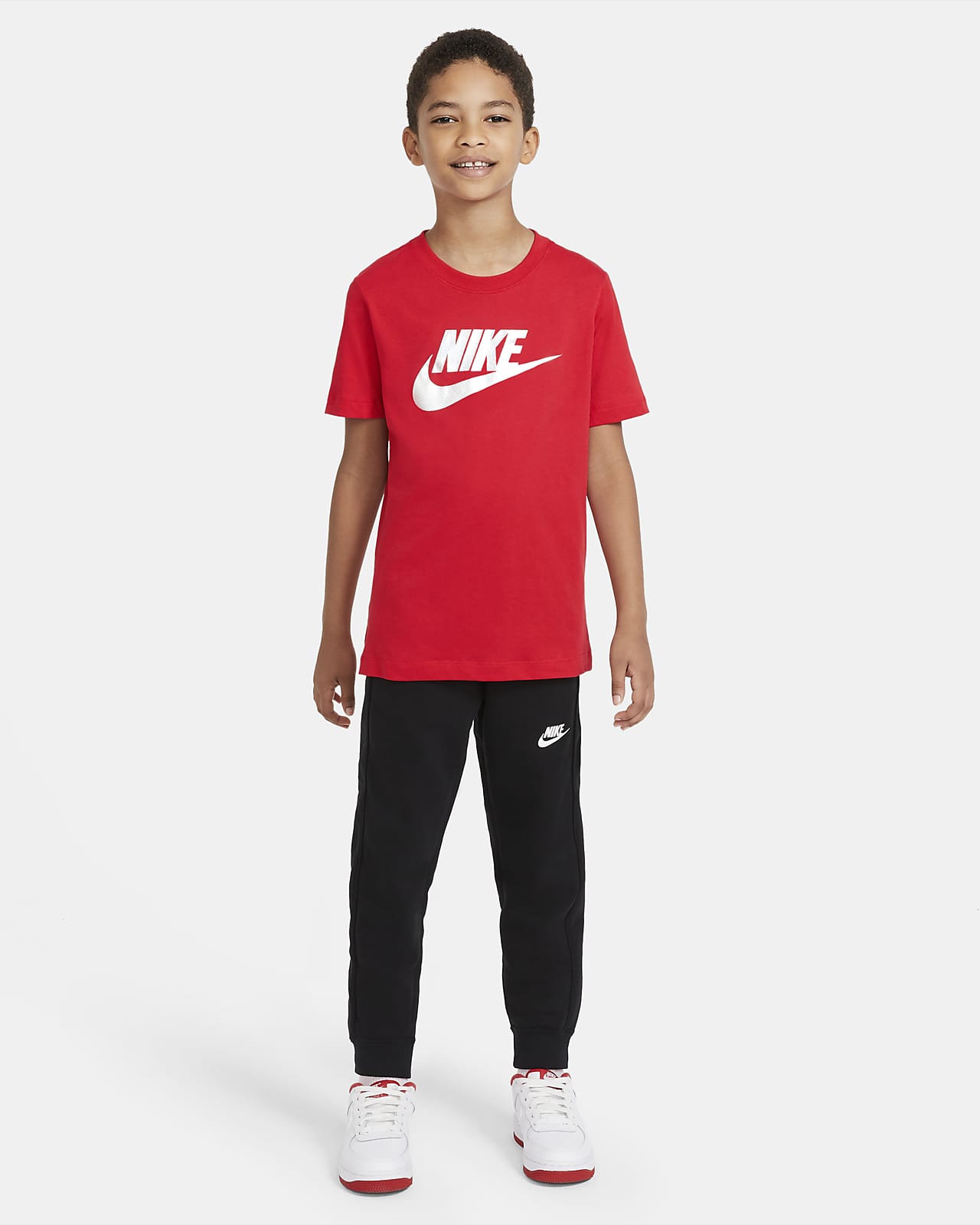 kids red nike shirt