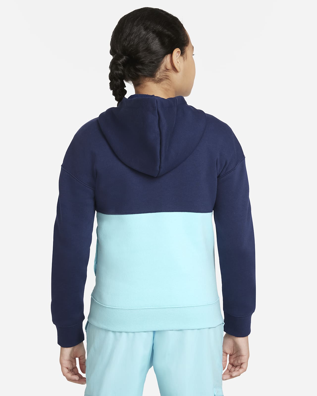 SUDADERA NEGRA Y BLANCA CON CAPUCHA NIKE HERITAGE PARA M
