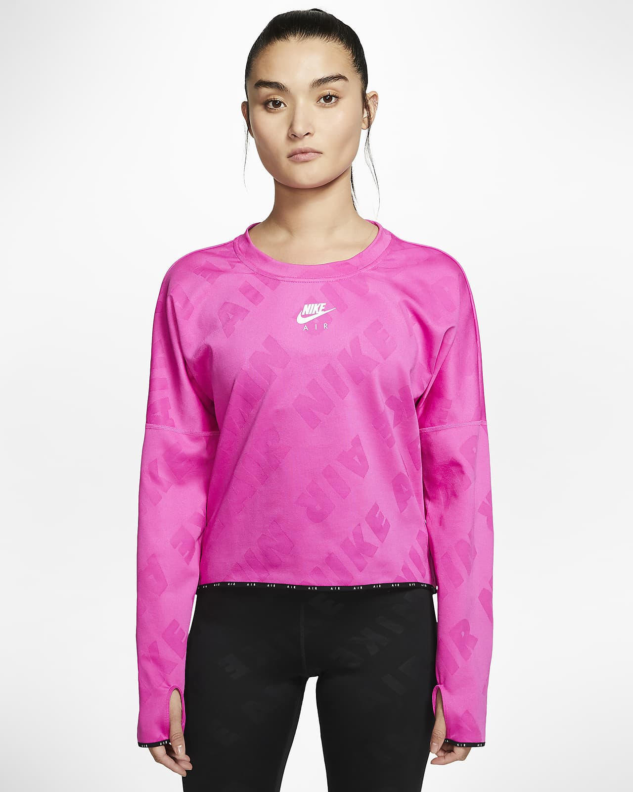 nike air running long sleeve top