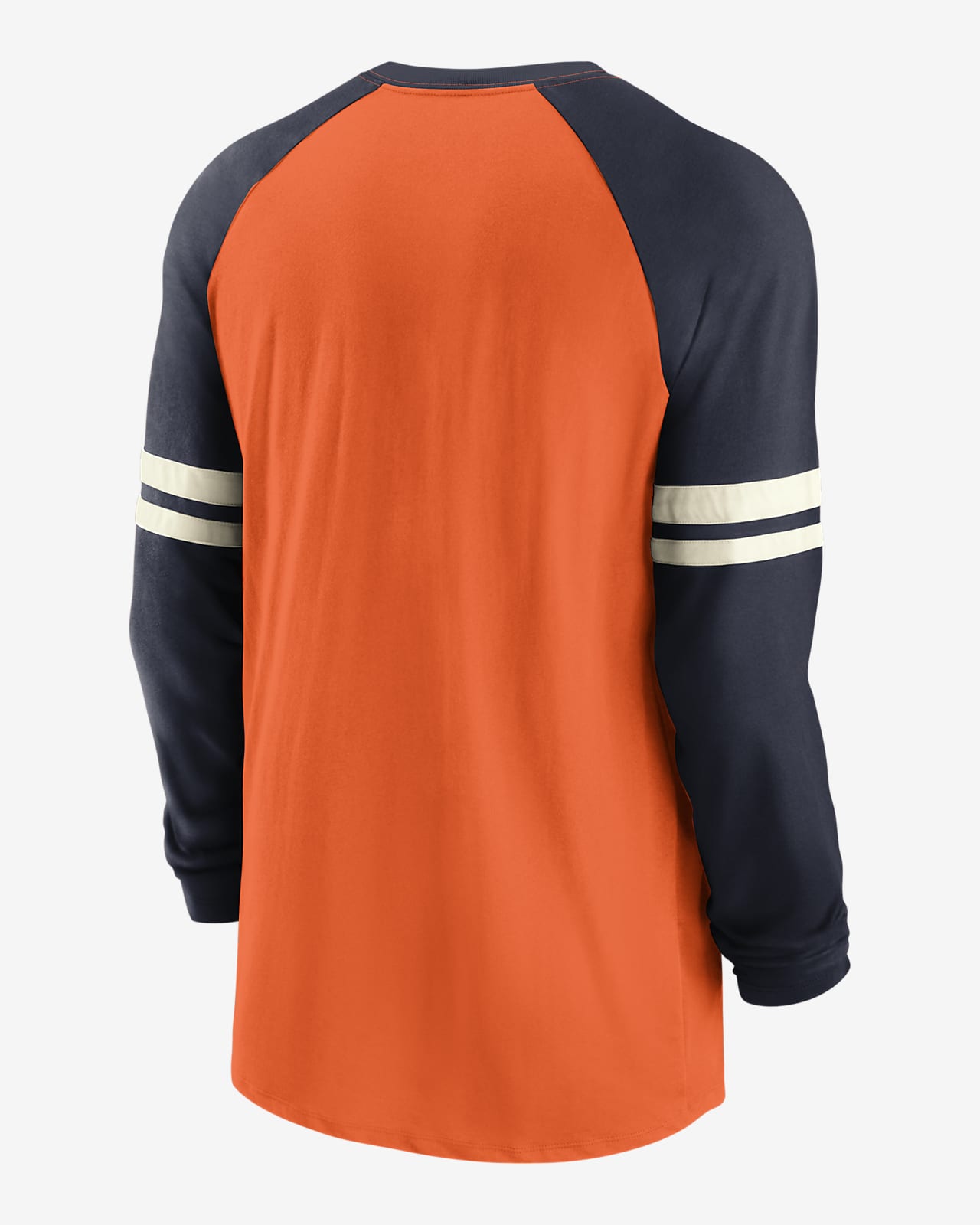 Men's Nike Orange/Brown Cleveland Browns Throwback Raglan Long Sleeve T-Shirt Size: Small