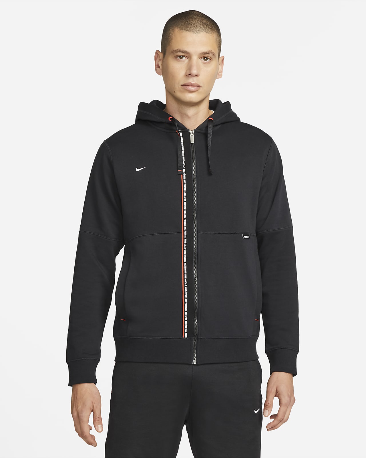 Nike F.C. Tribuna Dessuadora amb caputxa i cremallera completa de teixit Fleece de futbol - Home
