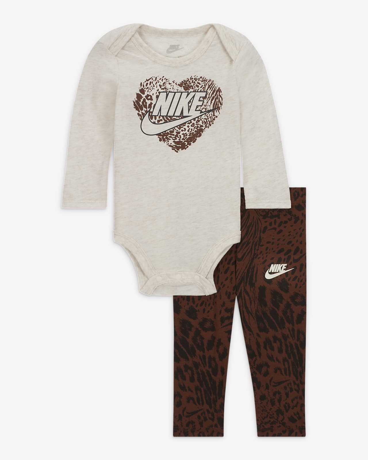 Nike Animal Print Bodysuit and Leggings Set Baby 2-Piece Set