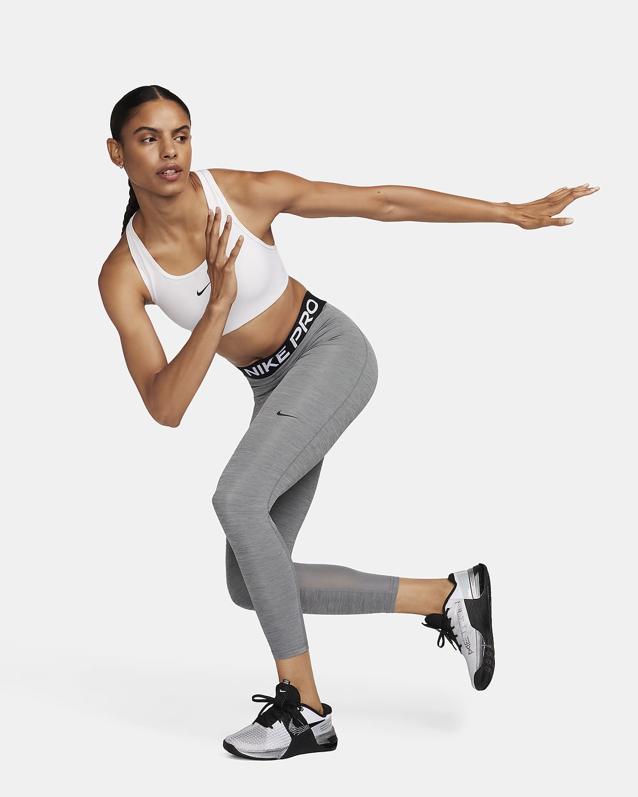Nike Pro Women's Mid-Rise Full-Length Leggings. Nike AT