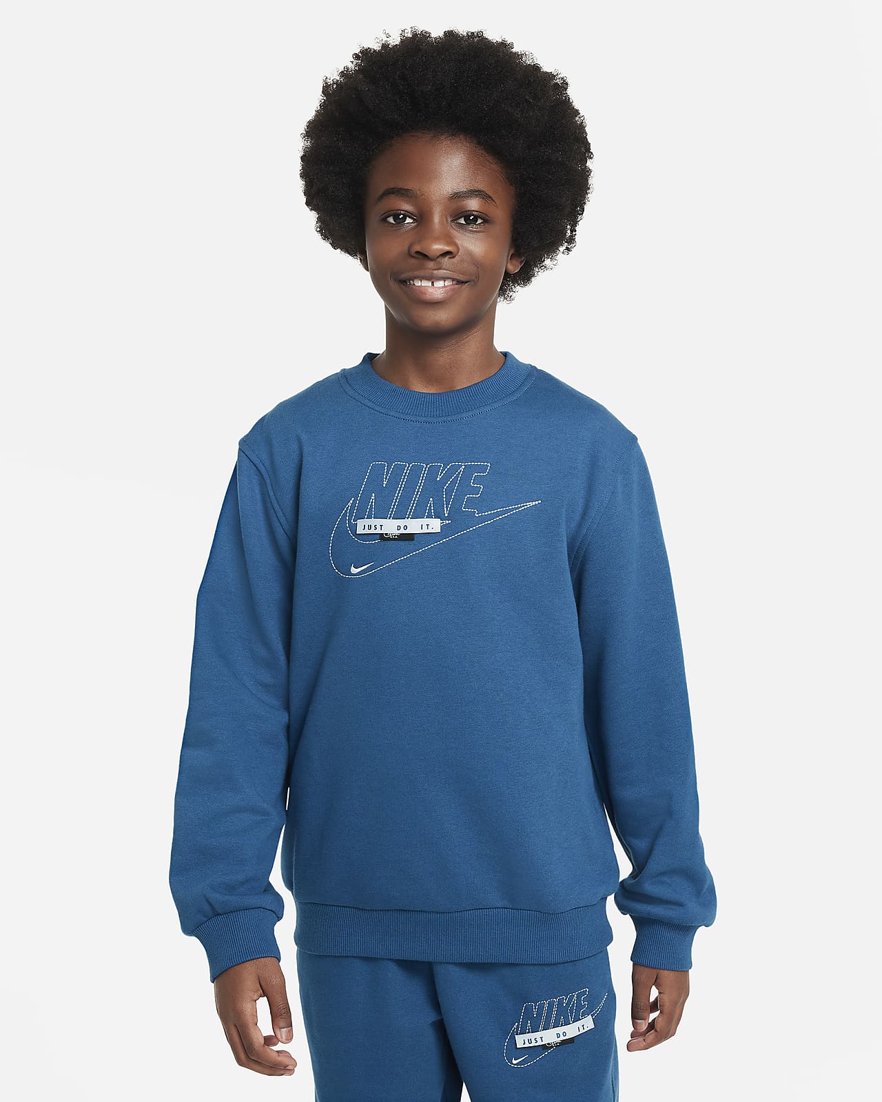 Nike Sportswear Club Big Kids' Crew-Neck Sweatshirt