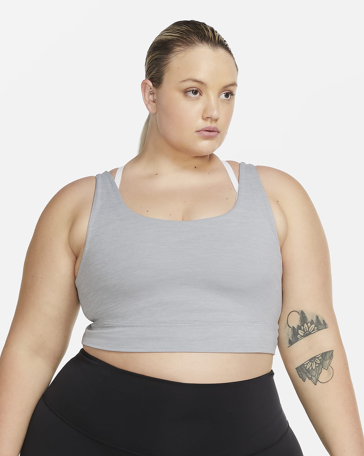 Camiseta de tirantes corta para mujer de Infinalon Nike Yoga Luxe