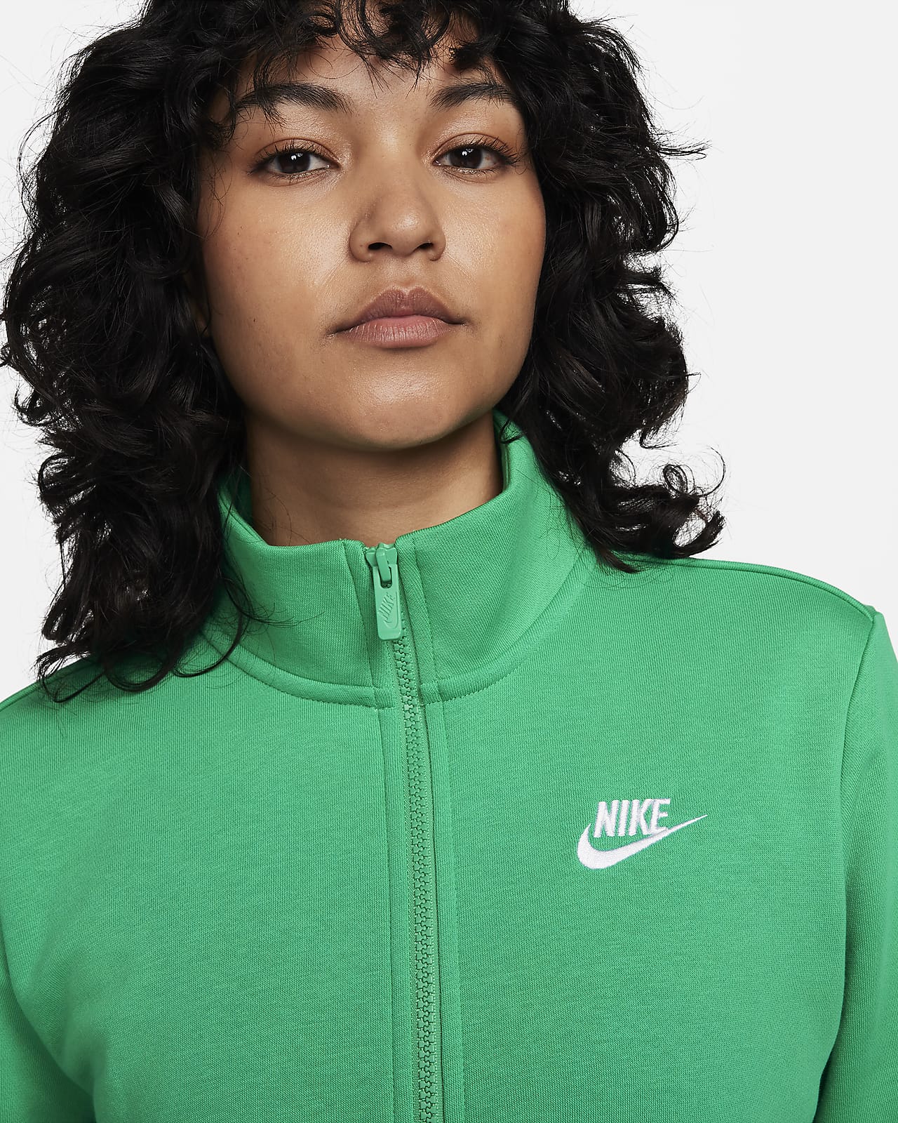 Nike Womens Shine Metallic Logo Zip Up Hoodie,Teal/Metallic,X-Small