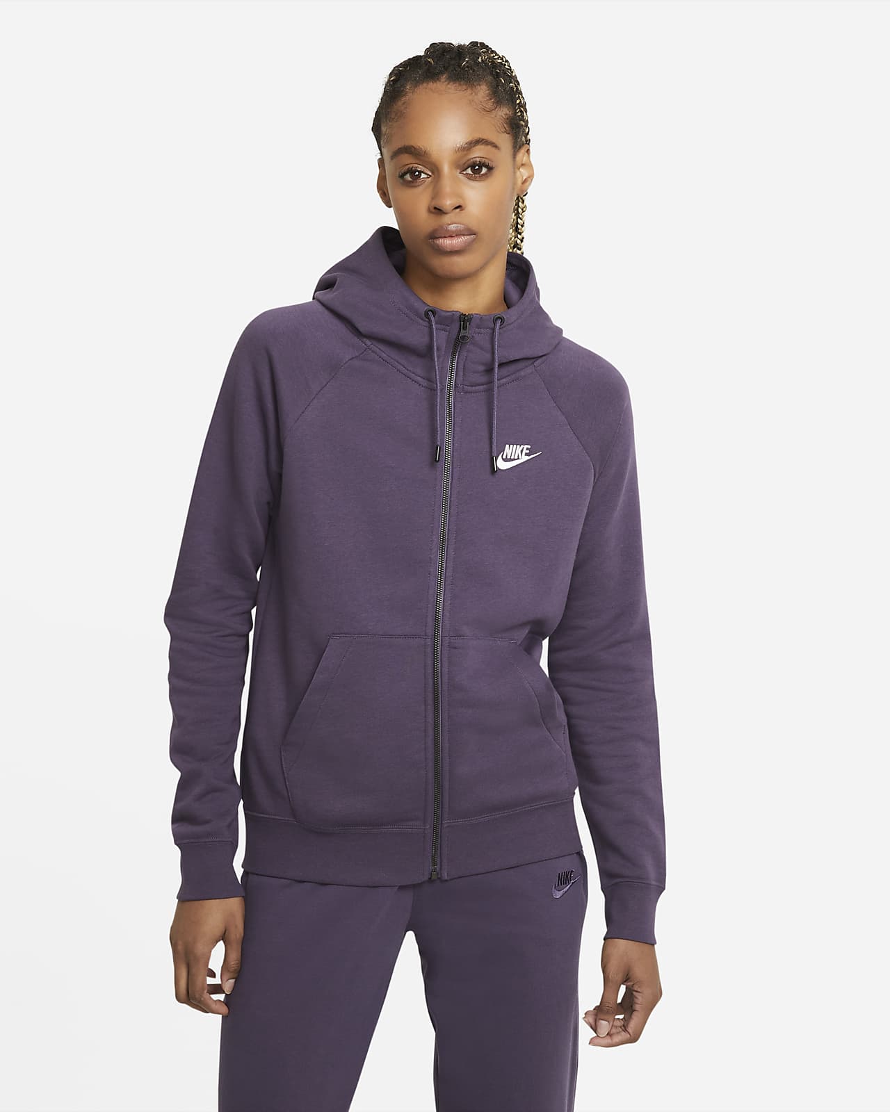 sweat à capuche en tissu fleece pour femme