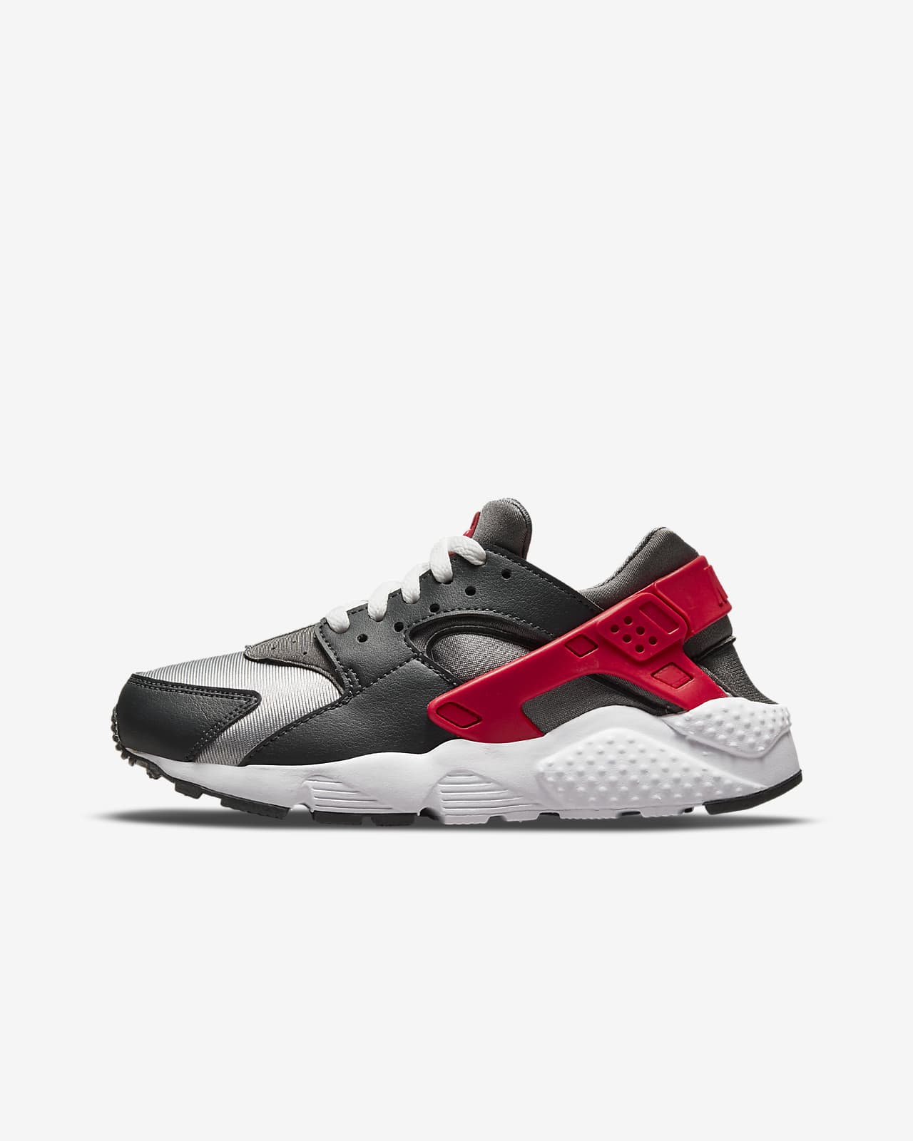 Nike Boys Huarache Run - Running Shoes Grey/Red Size 05.5