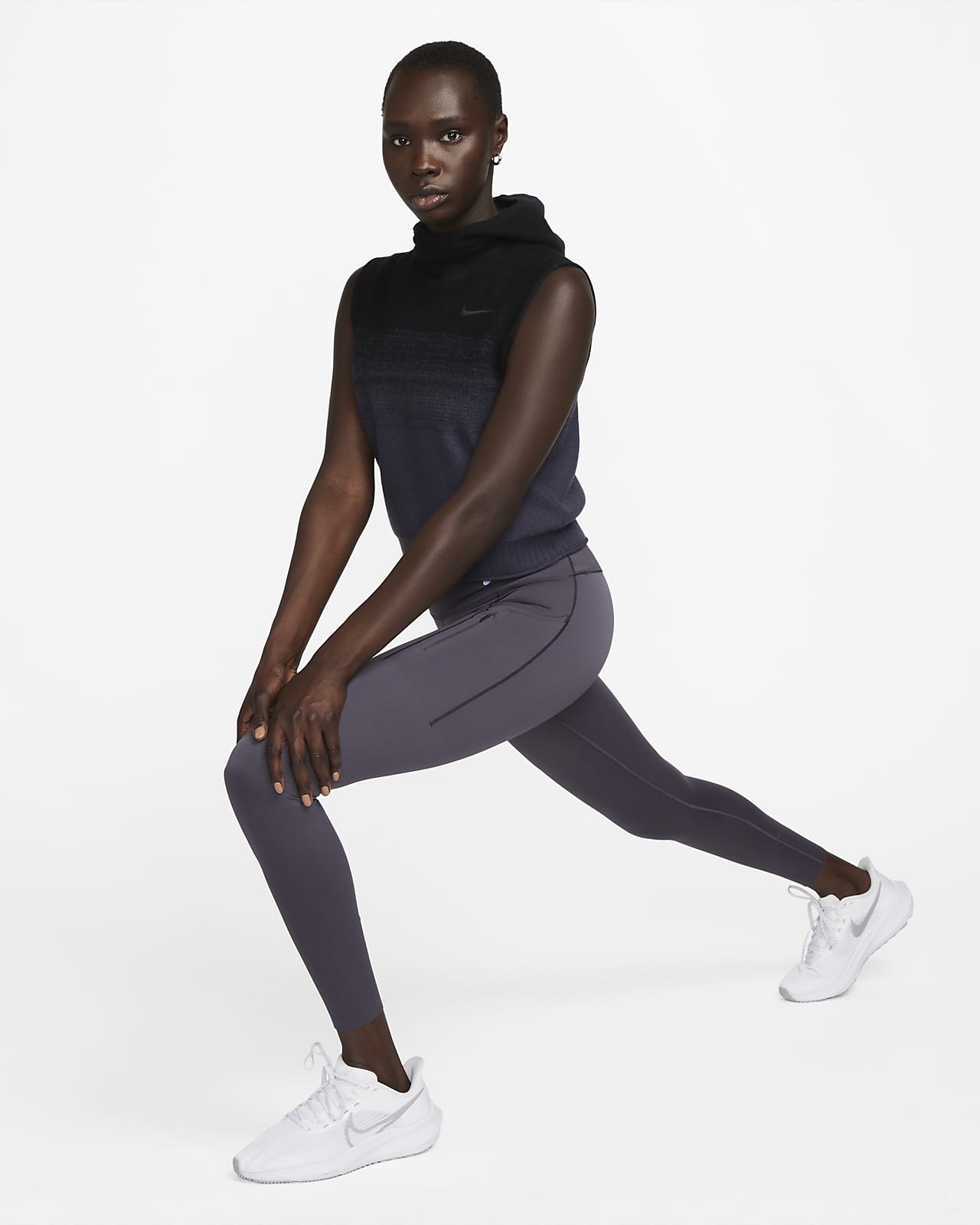 No Boundaries Leggings Women Yoga Running Solid Black L 