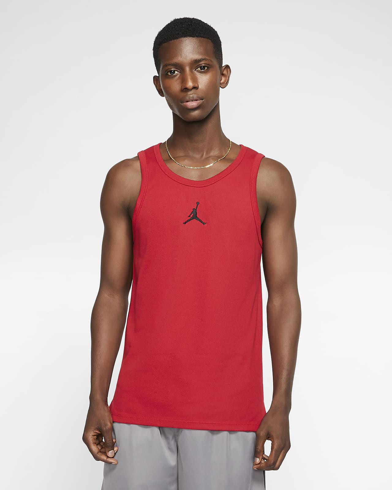 camiseta de tirantes roja hombre