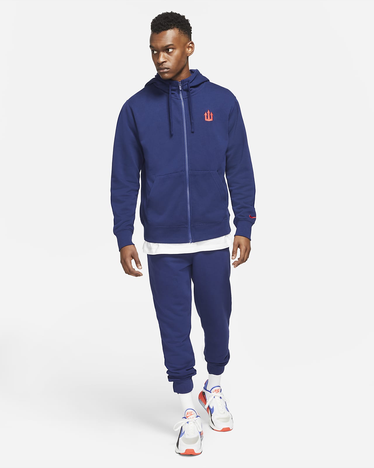 Atlético Madrid Men's Full-Zip French Terry Hoodie - Blue