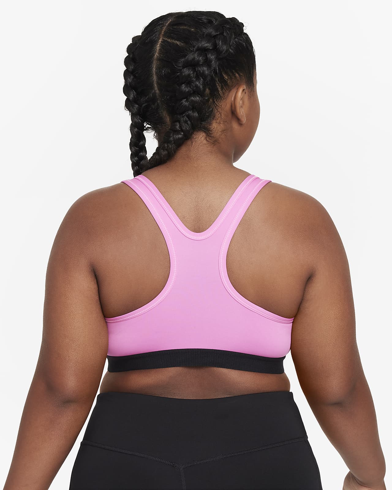 Nike Girls Bra Seamless Fuchsia/black Medium for sale online