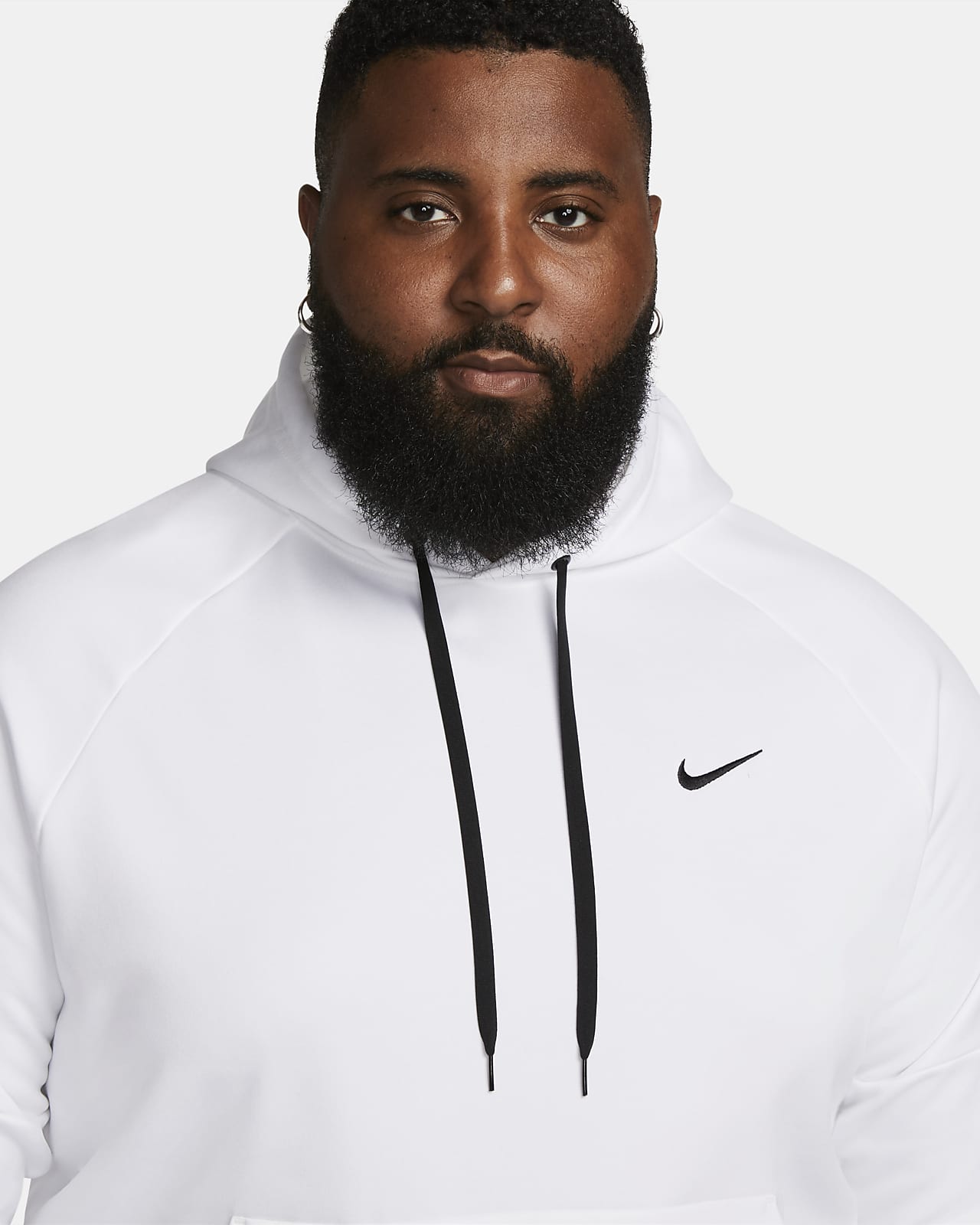 MEN'S NIKE THERMA PULLOVER HOODIE (ANTHRACITE/WHITE, Small) at  Men's  Clothing store