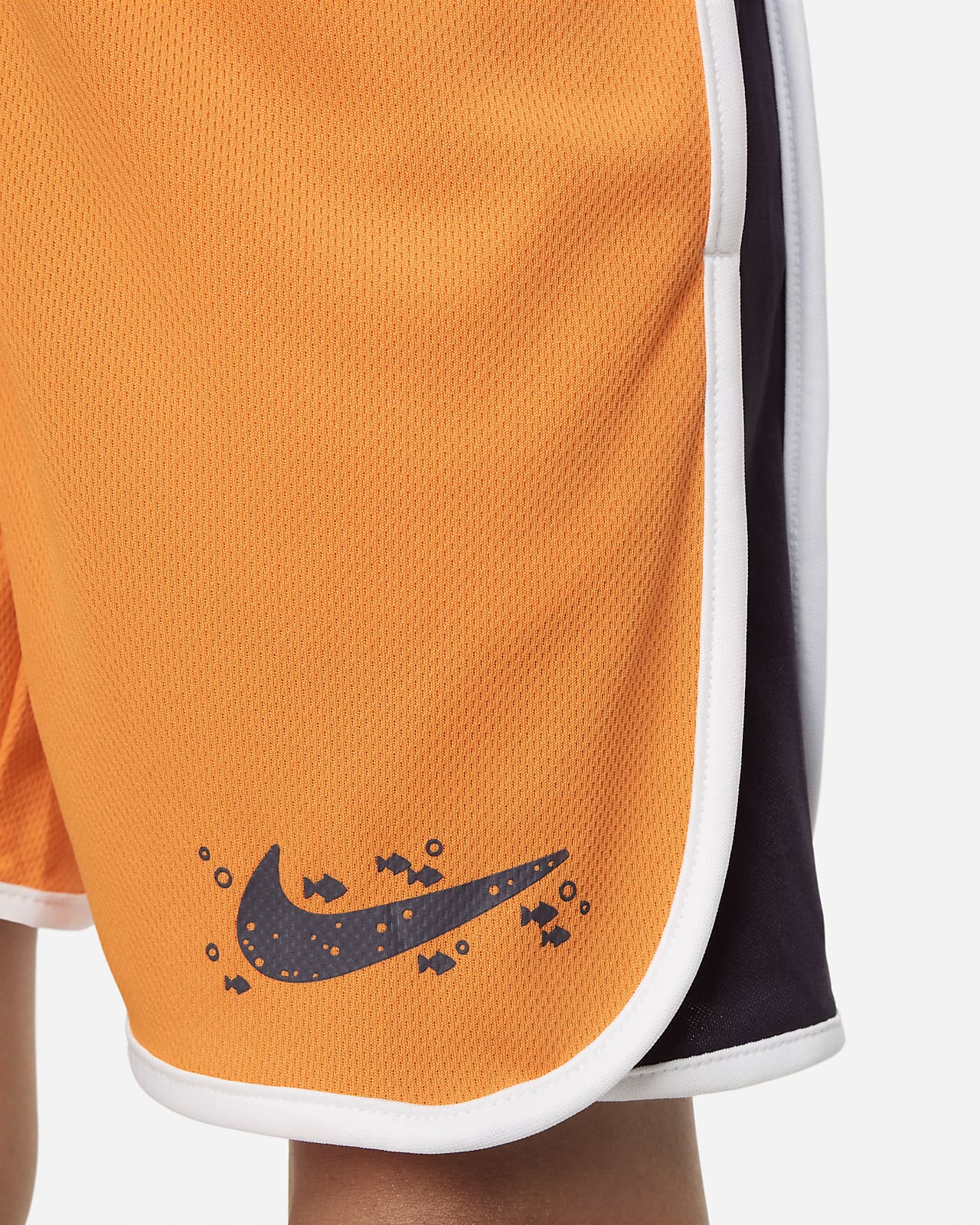 Nike shorts girls 6X athletic bright orange mango neon swoosh soccer  basketball