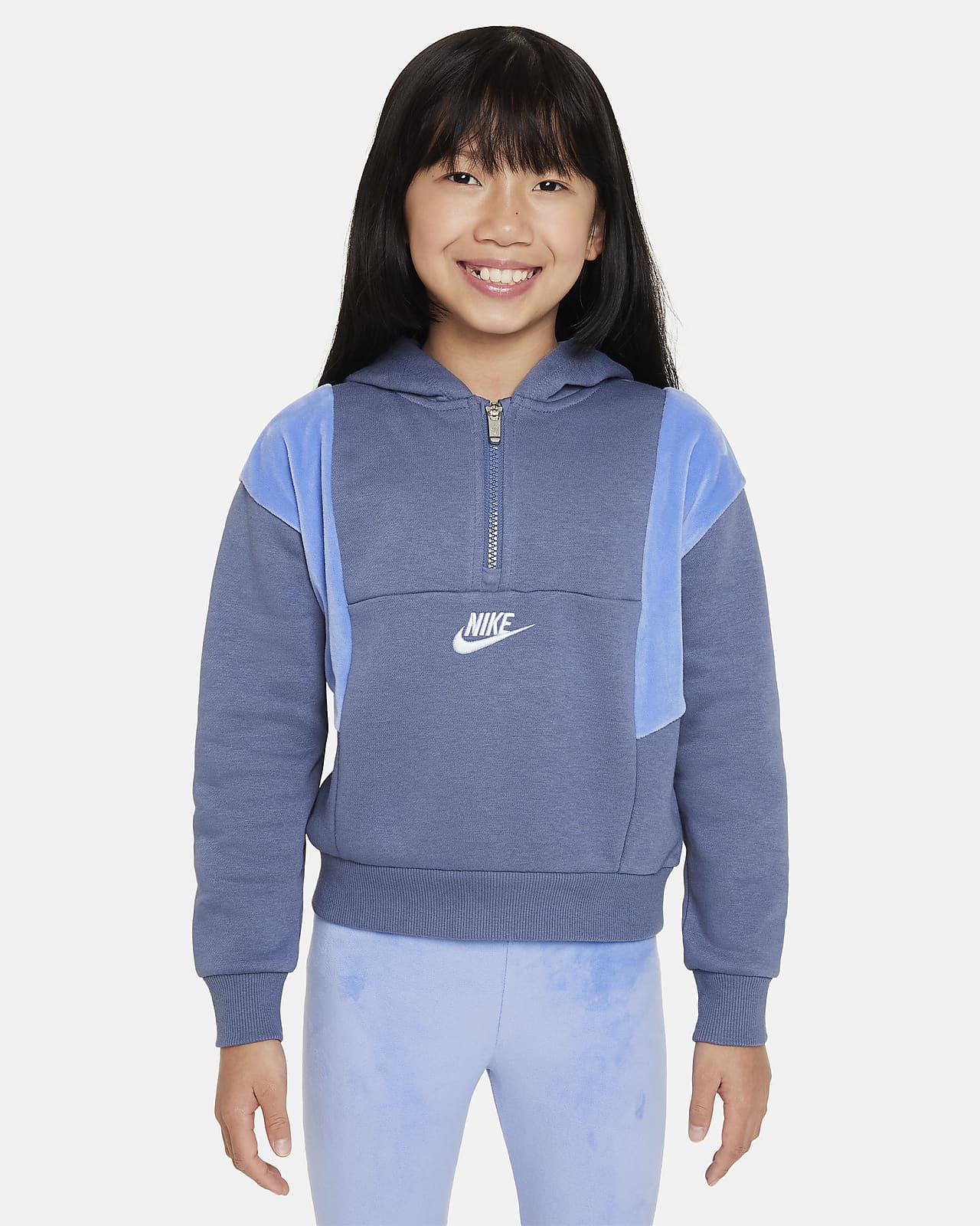 Nike KIDS AIR Hoodie Sweatshirt AND Logo Side Band Leggings Set