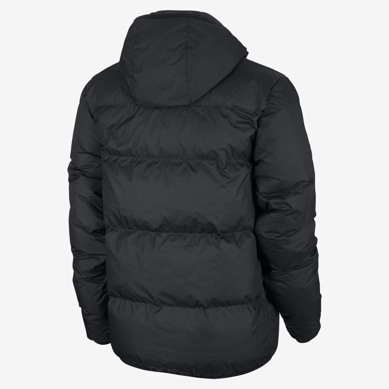 nike down fill hooded jacket black