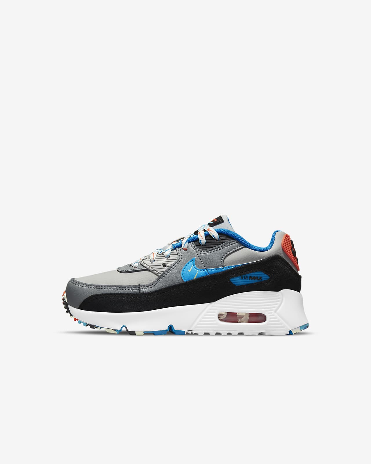 Nike Air Max 90 Little Kids' Shoes in Grey, Size: 11C | DM7595-001