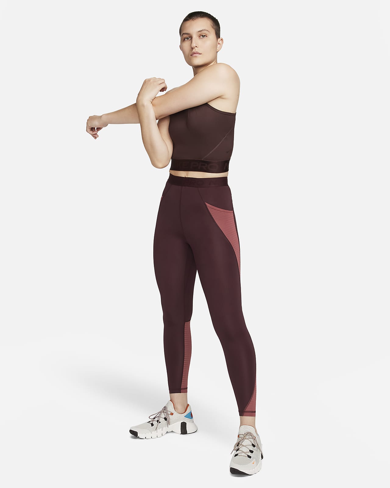 Nike Printed Running Large Zip-Ankle Athletic Leggings Black L
