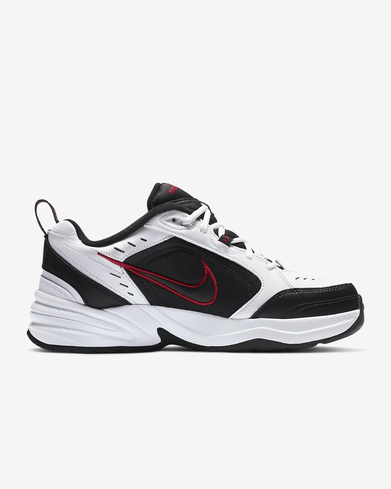 nike air monarch trainers in white