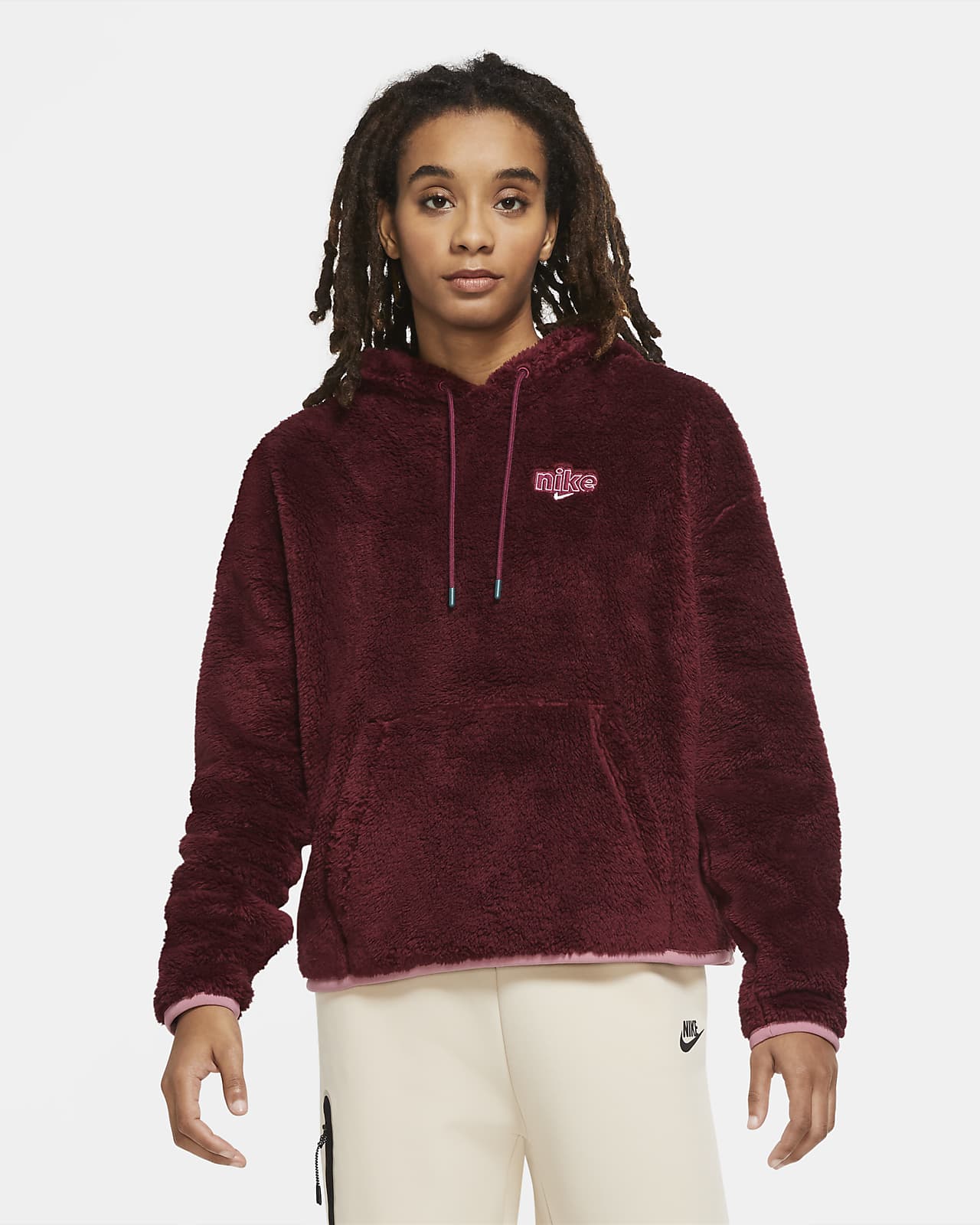 fuzzy nike pullover