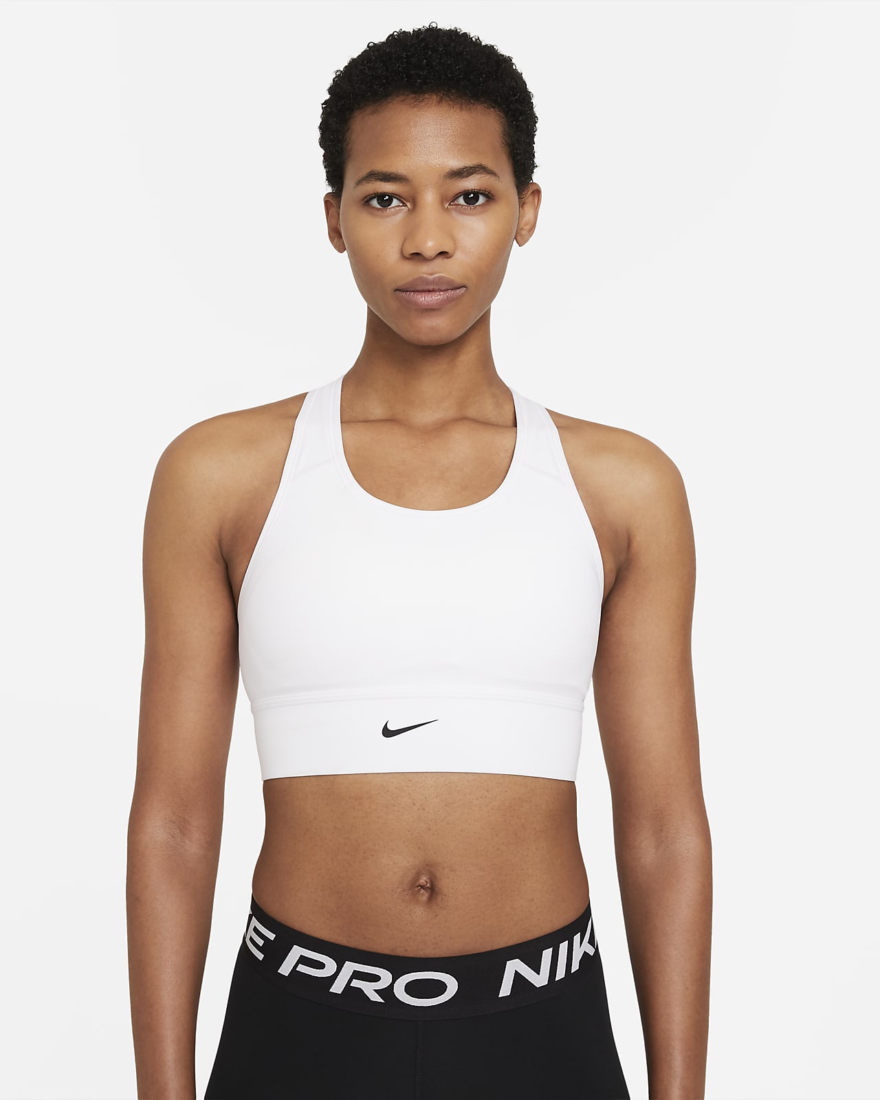 Nike Swoosh Women's 1-Piece Padded Longline Sports Bra. Nike .com