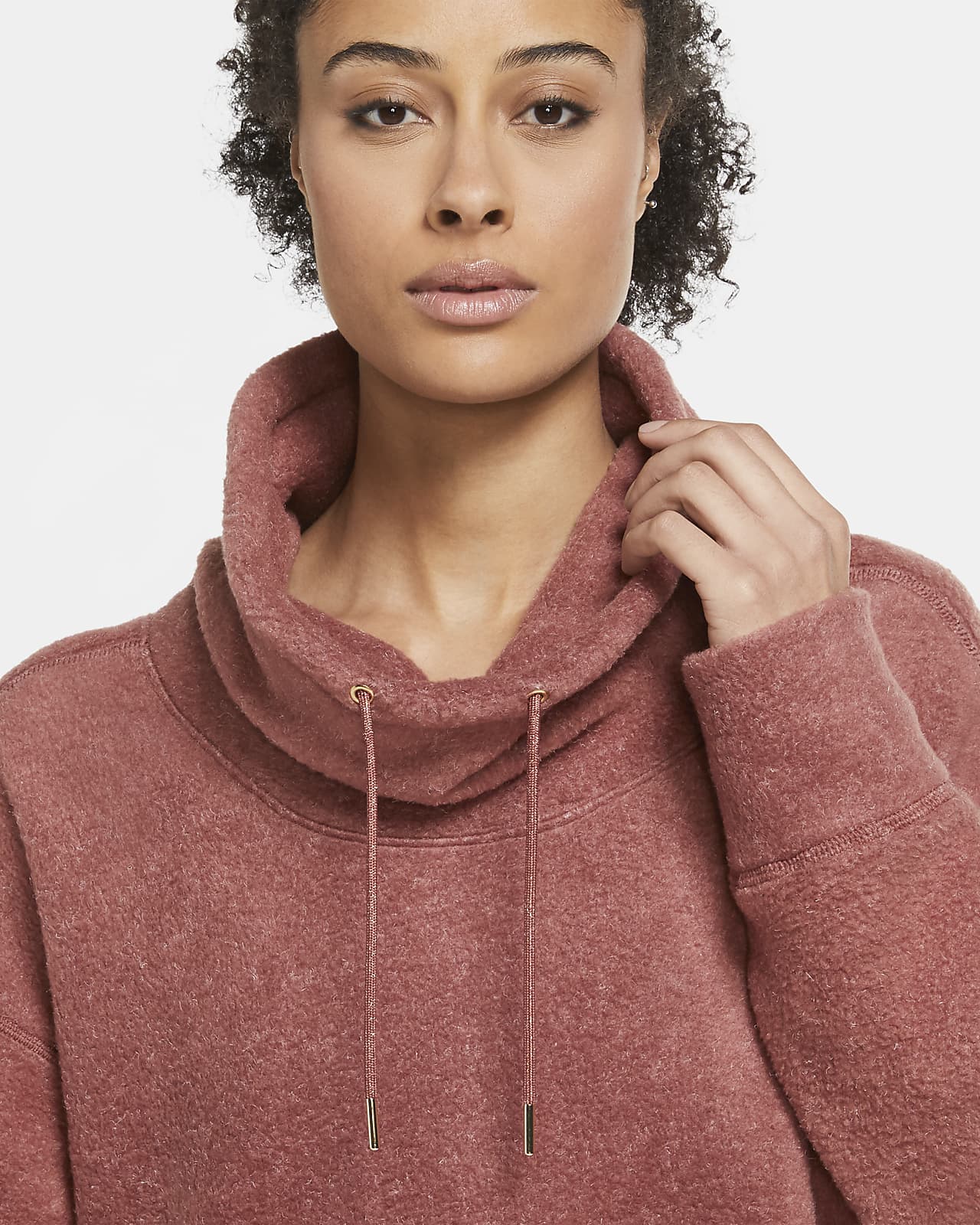 nike therma cozy cowl sweat top