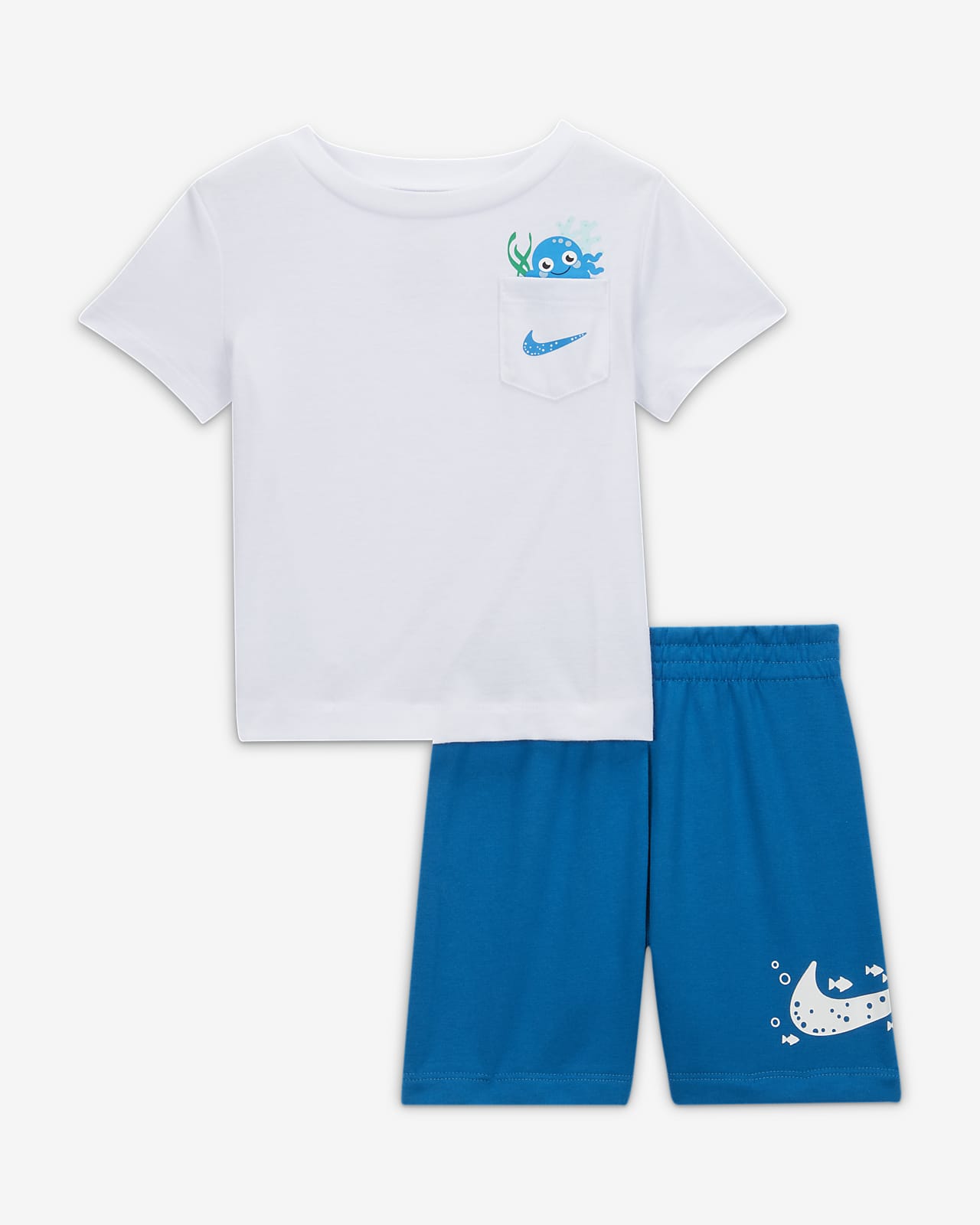 Nike Sportswear Coral Reef Jersey Tee and Shorts Set Baby 2-piece Set. Nike  UK