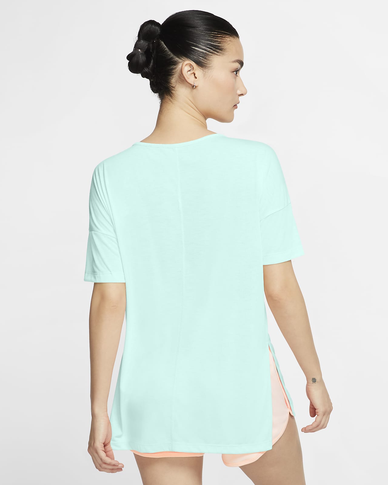 nike yoga short sleeve top