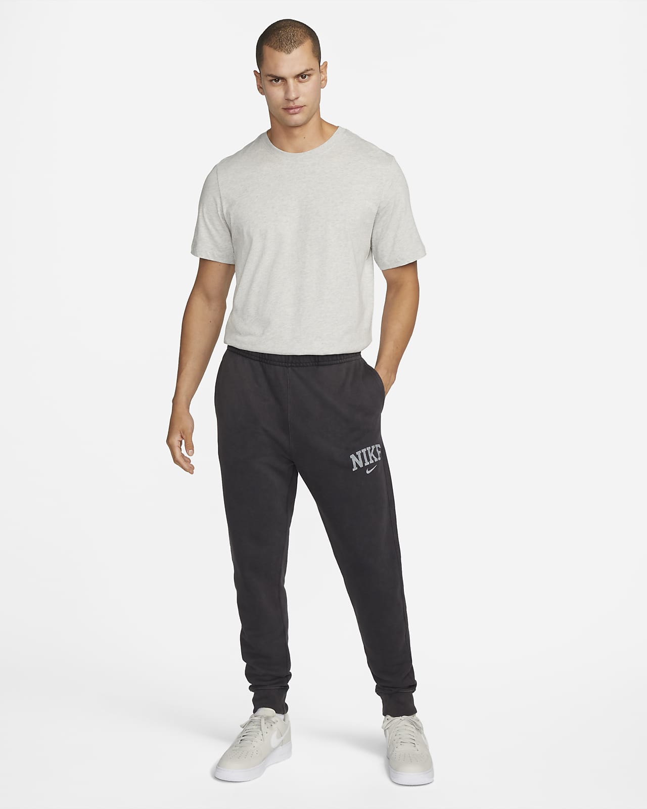 men's french terry joggers nike