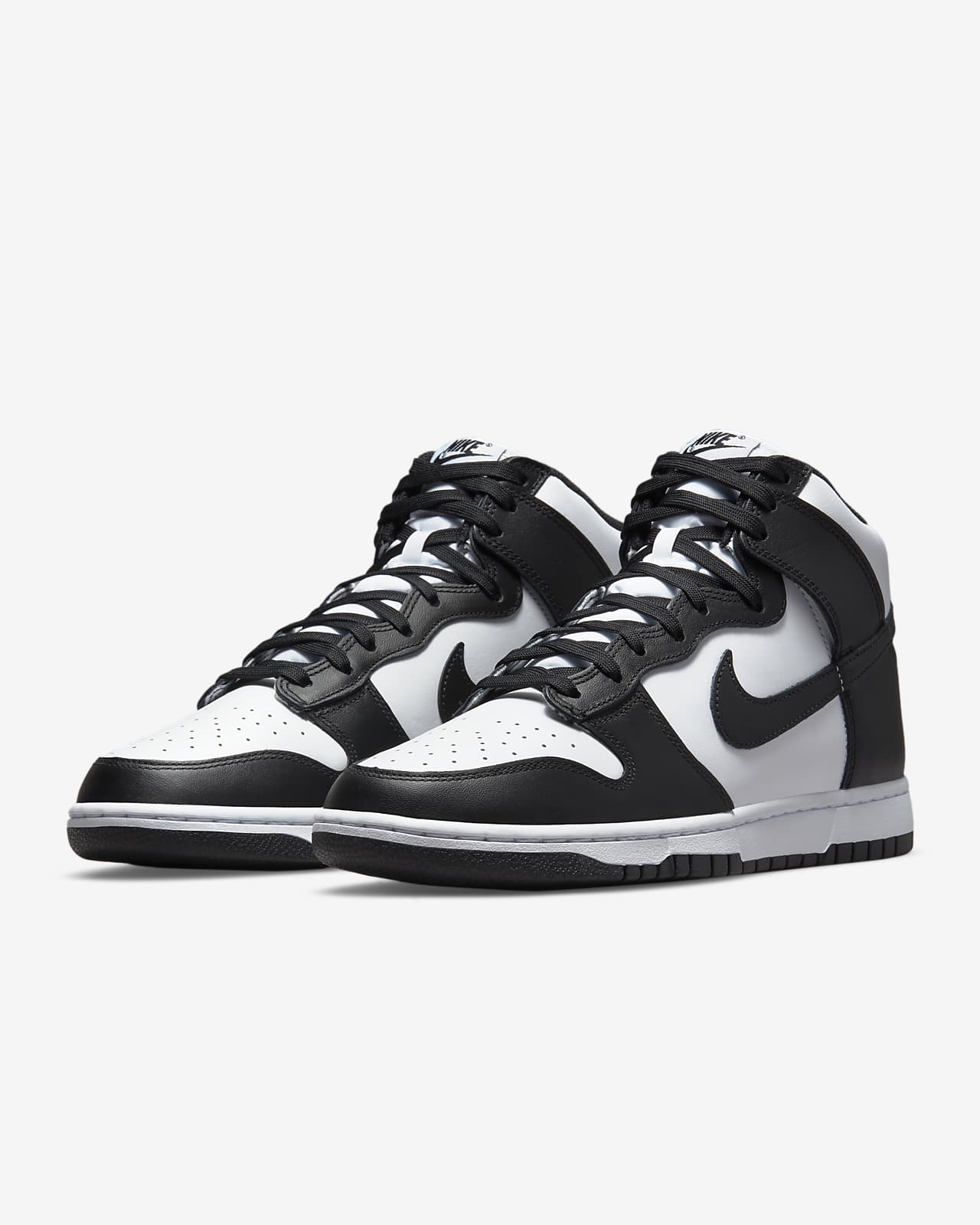 nike dunk retro high black white
