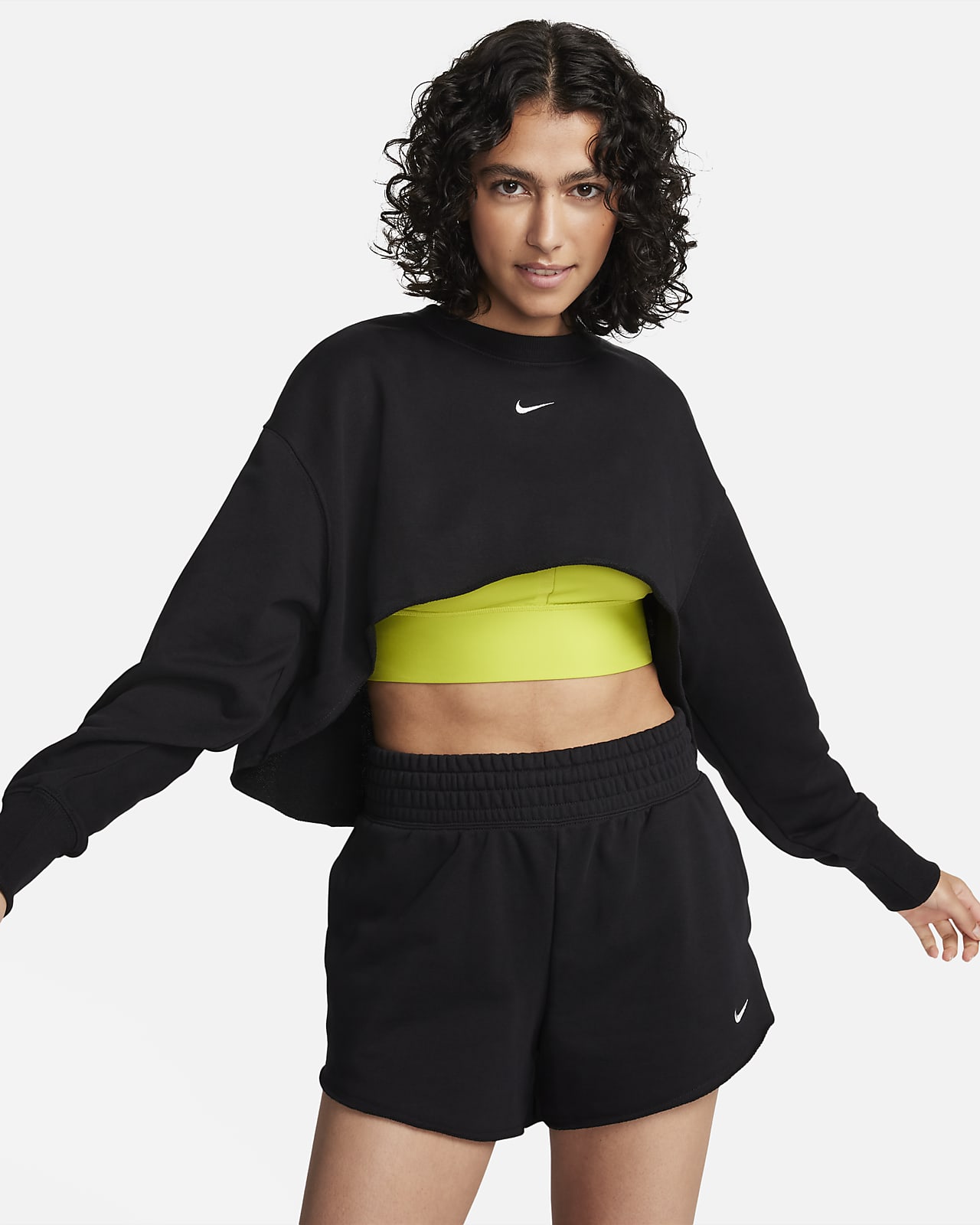 Arroyo Barra oblicua Malabares Nike Sportswear Women's French Terry Crewneck Crop Top. Nike.com