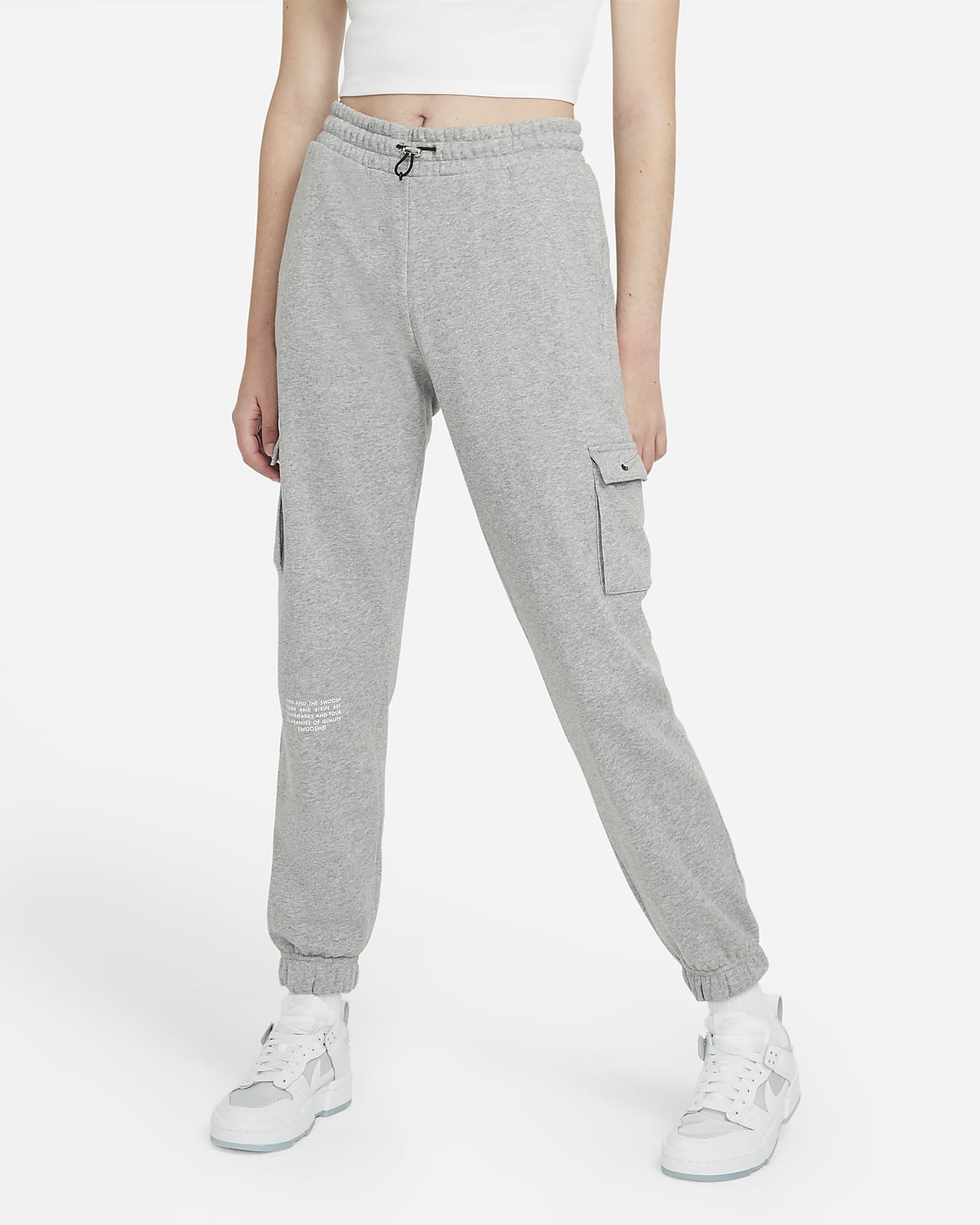 nike sportswear swoosh french terry trousers