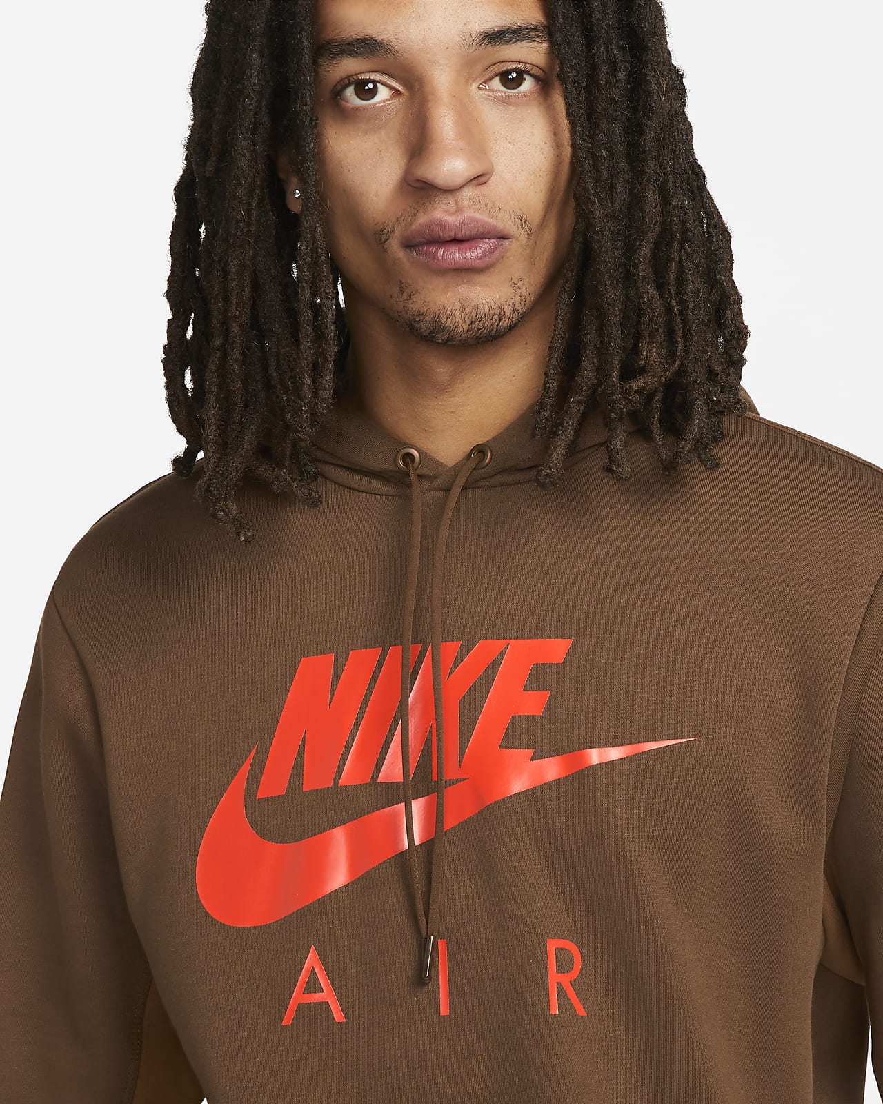 Nike Air Men's Brushed-Back Fleece Pullover Hoodie. Nike AE