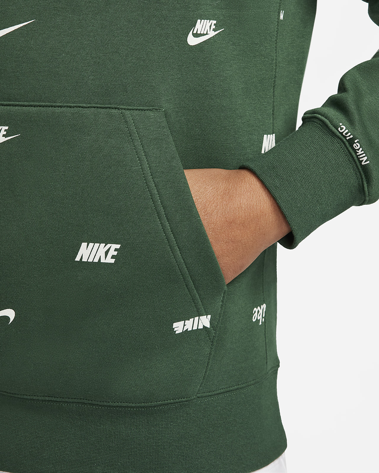 Nike Club Fleece Men's Allover Print Pullover Hoodie